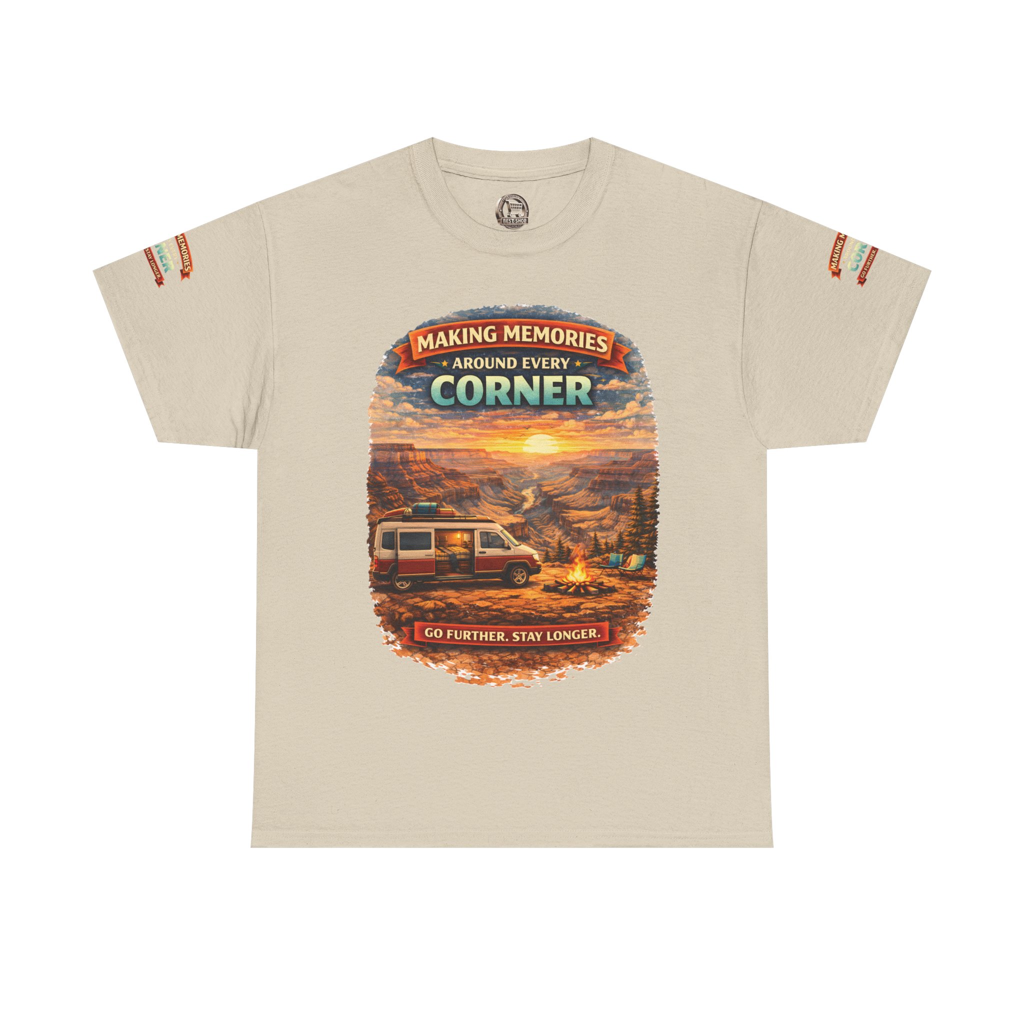 Unisex Heavy Cotton Tee — "Making Memories" Design Scenic-Line