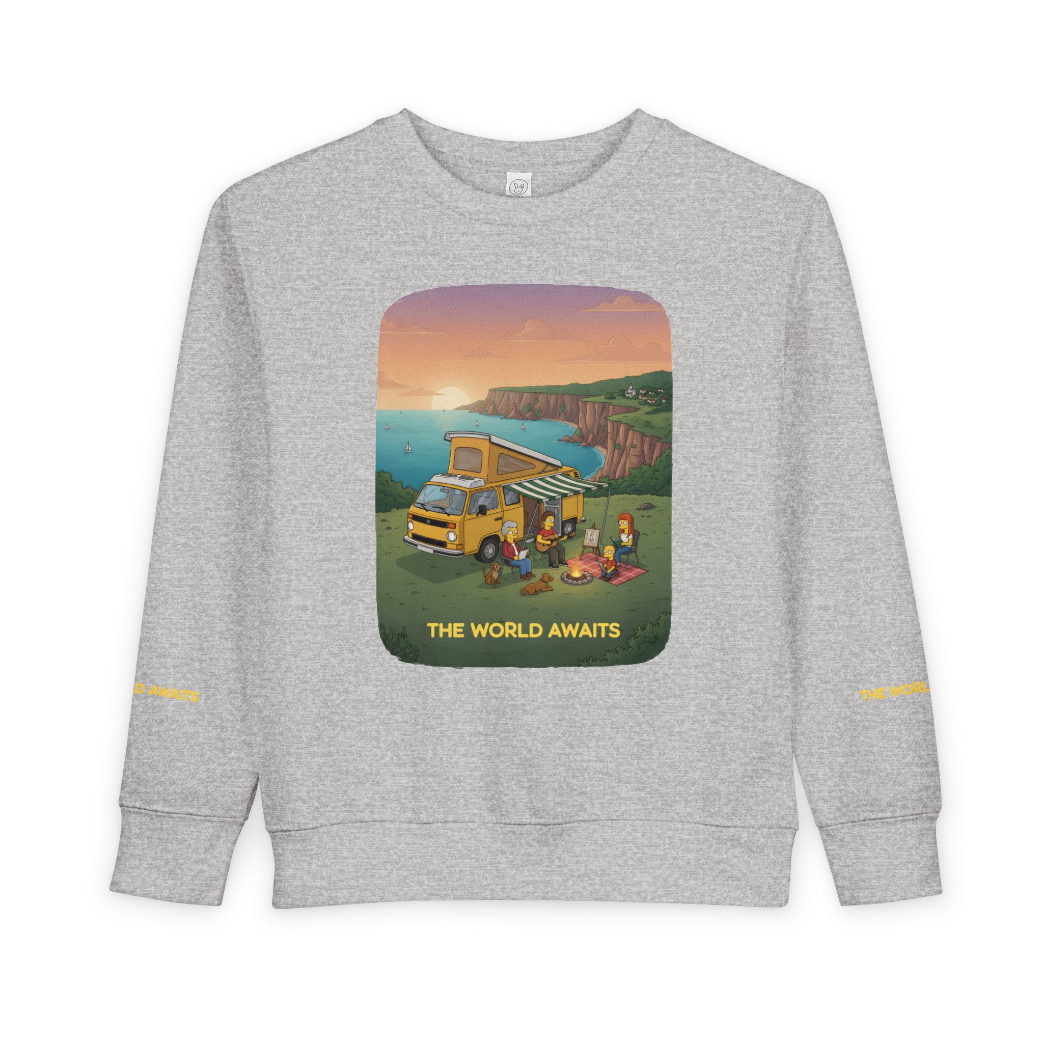Toddler Sweatshirt - "The World Awaits" (Design Sitcom-Line)