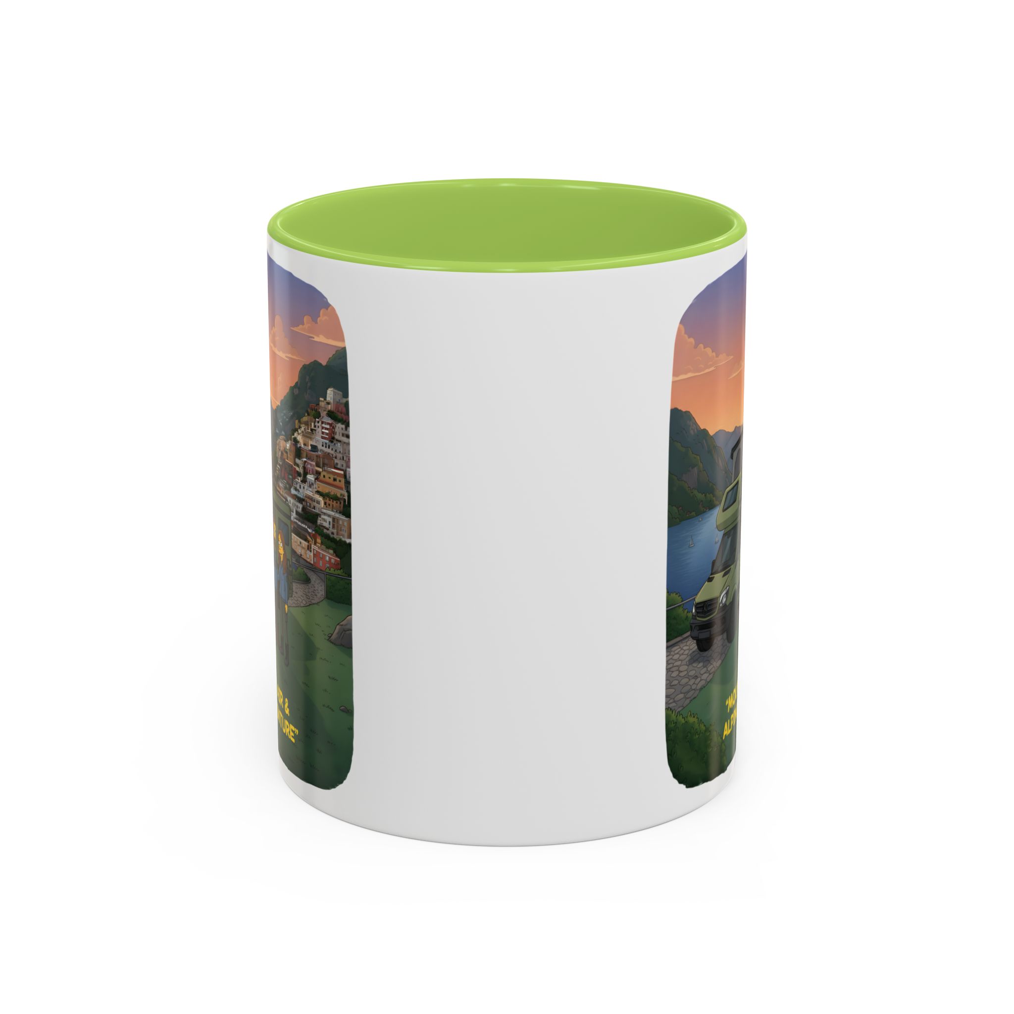 Accent Coffee Mug (11, 15oz) — "Mountain Air And Alpine Adventure"" Design Sitcom-Line