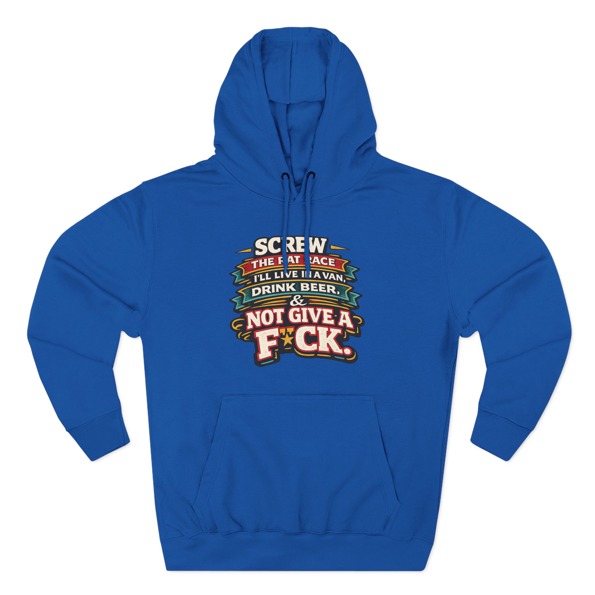 14861673368950689782_2048.jpeg Three-Panel Fleece Hoodie - "Screw The Rat Race" Design F**K-Line