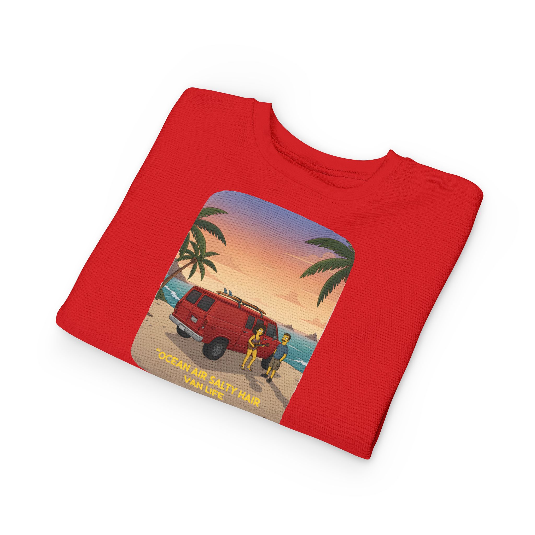 Toddler Sweatshirt - "Ocean Air Salty Hair Van Life" (Design Sitcom-Line)