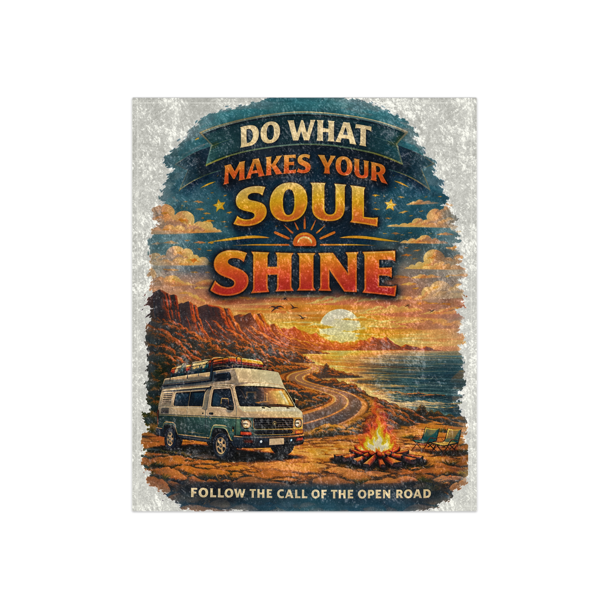 14881732531888634301_2048.jpeg Crushed Velvet Blanket —"Do What Makes Your Soul Shine" Design Scenic-Line (Campervan)