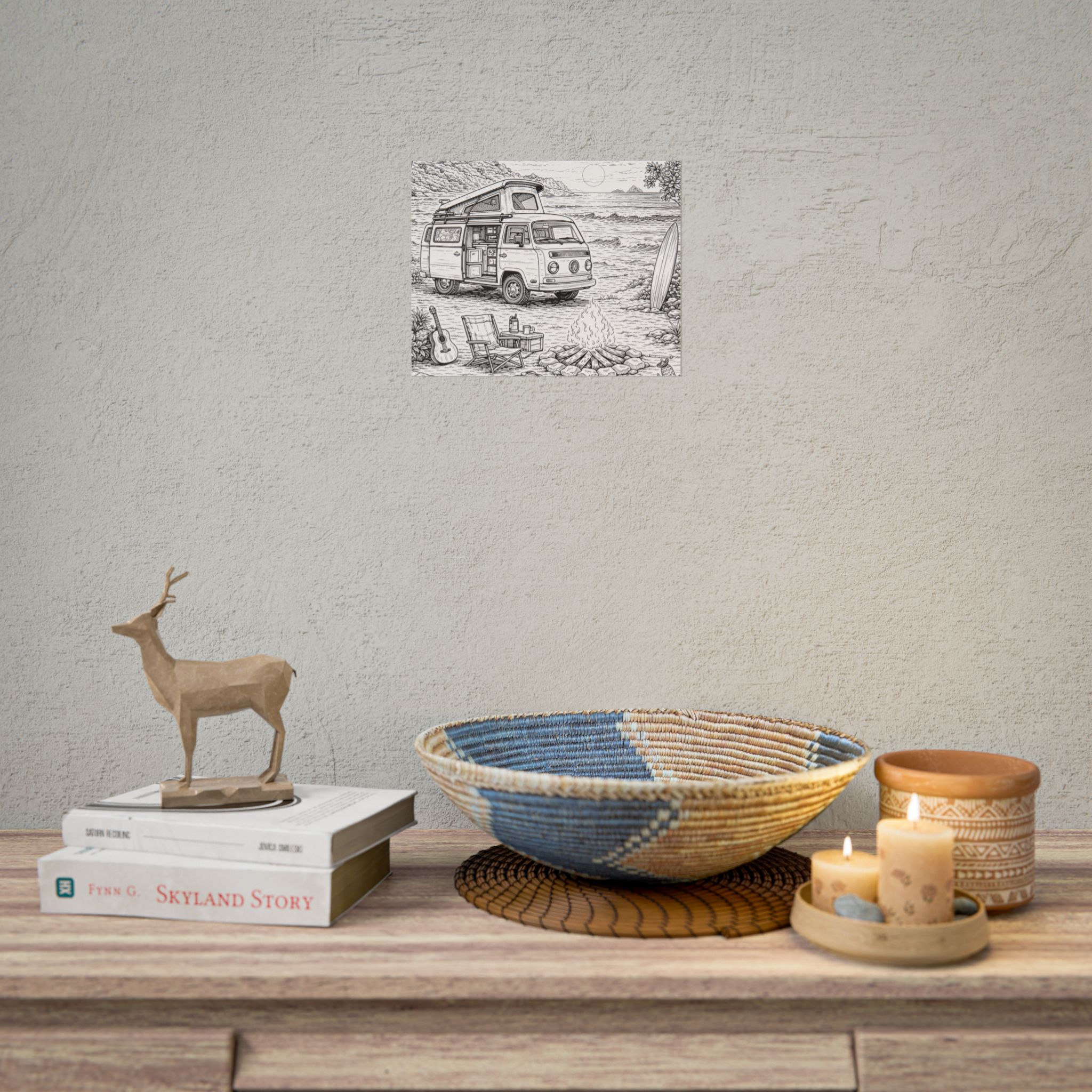14886201765076811448_2048-1.jpeg Campervan Poster — Vintage RV Camping Landscape Wall Art