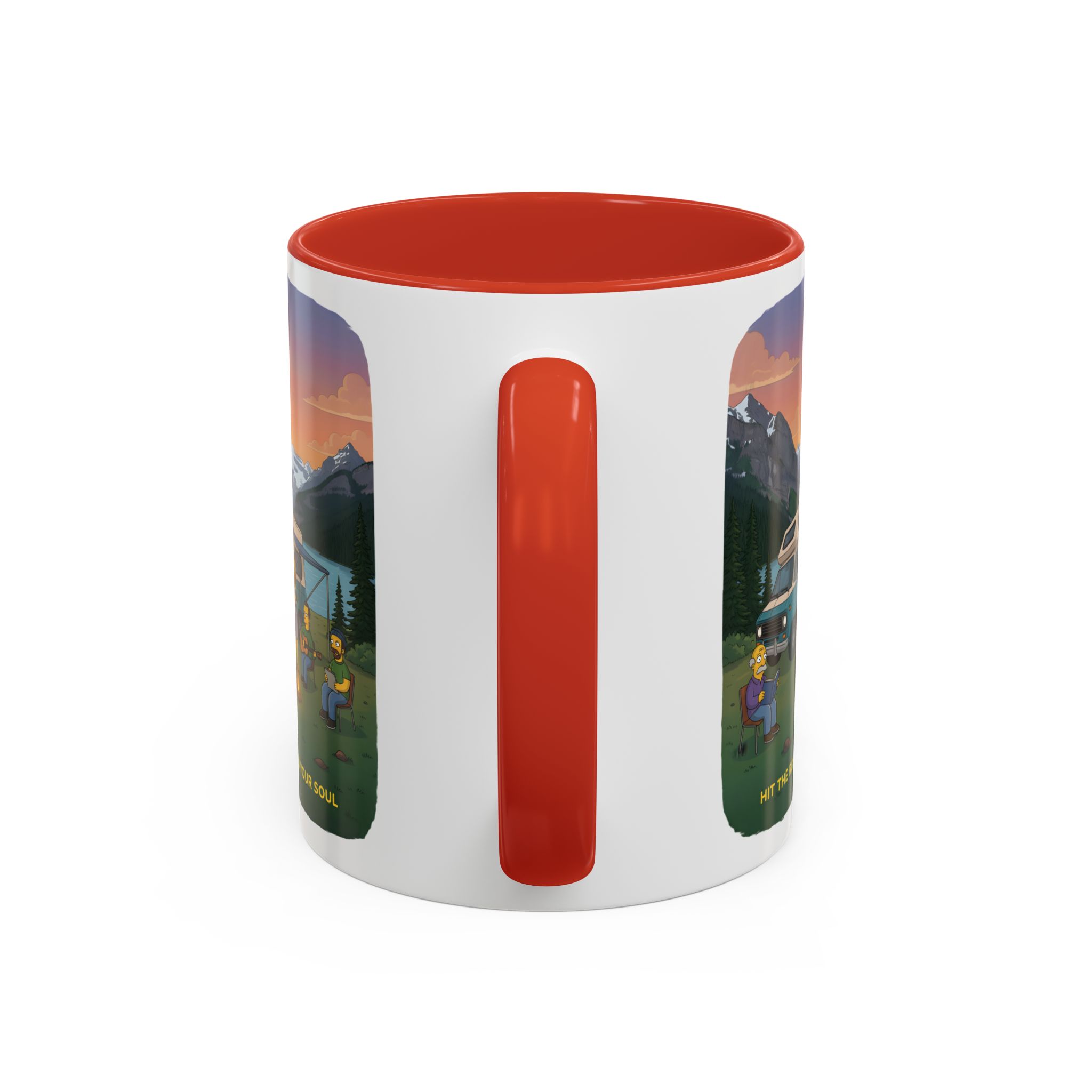Accent Coffee Mug (11, 15oz) — "Hit The Road-Find Your Soul" Design Sitcom-Line