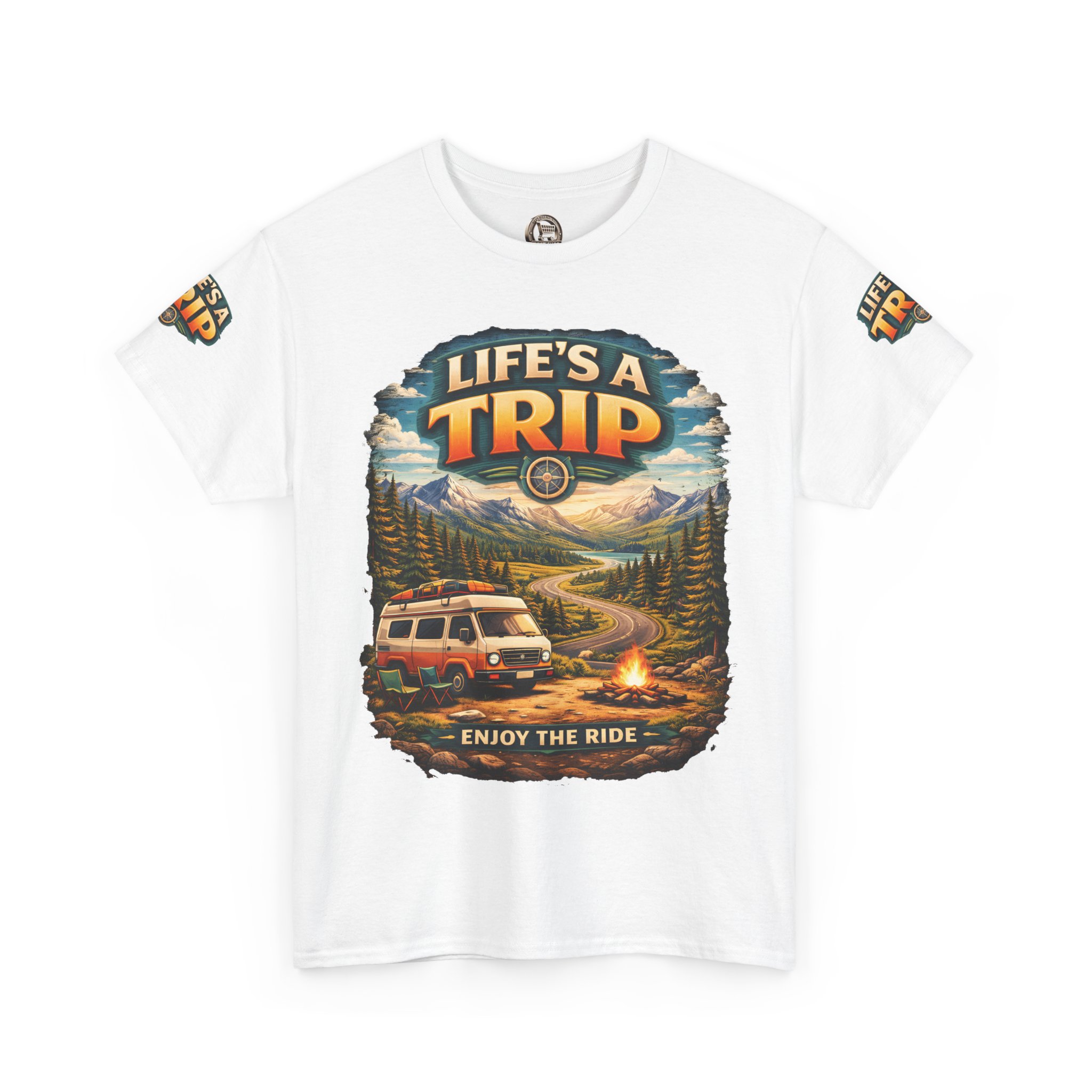 14888046868969760303_2048.jpeg Unisex Heavy Cotton Tee — "Live´s A Trip-Enjoy The Ride" Design Scenic-Line