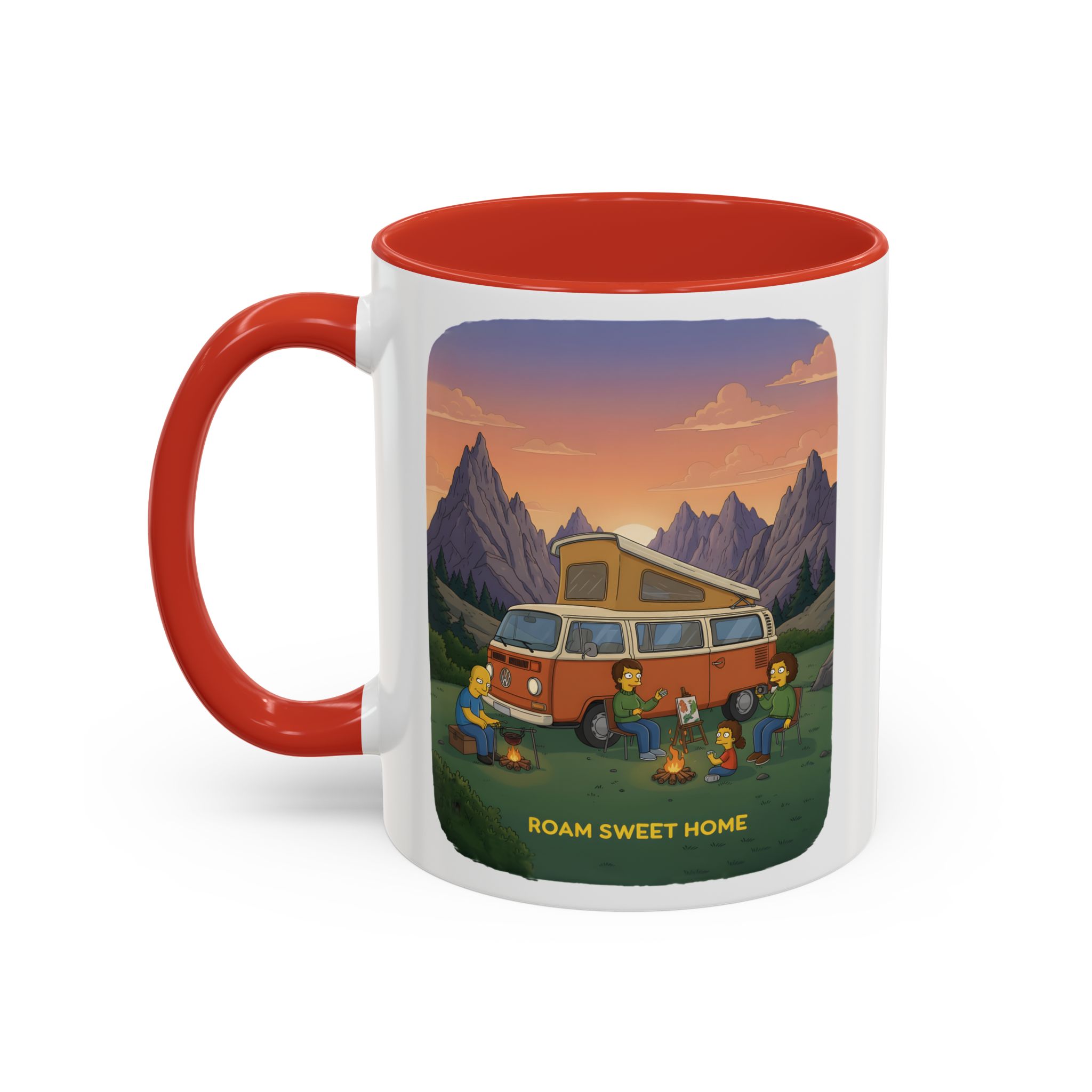Accent Coffee Mug (11, 15oz) — "Roam Sweet Home" Design Sitcom-Line