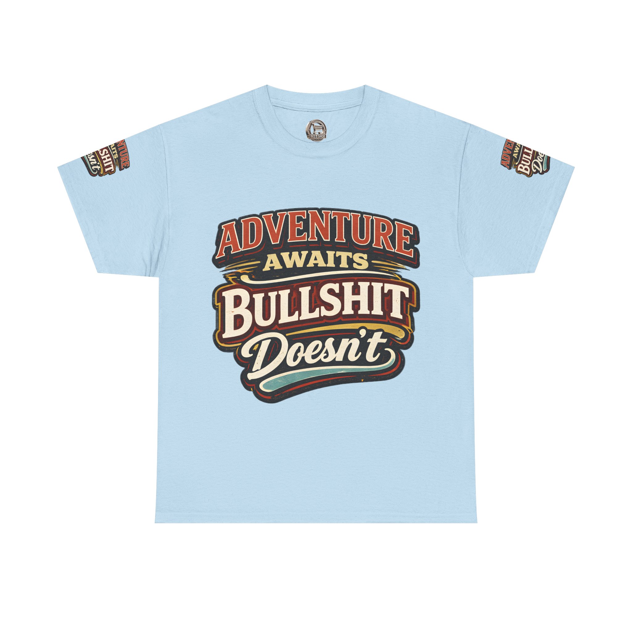 Unisex Heavy Cotton Tee — "Adventure Awaits" Design F**K-Line