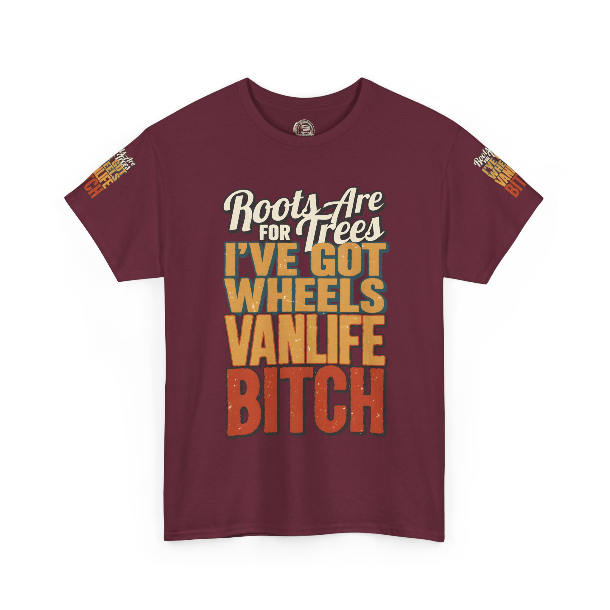 Unisex Heavy Cotton Tee — "Roots Are For Trees" Design F**K-Line
