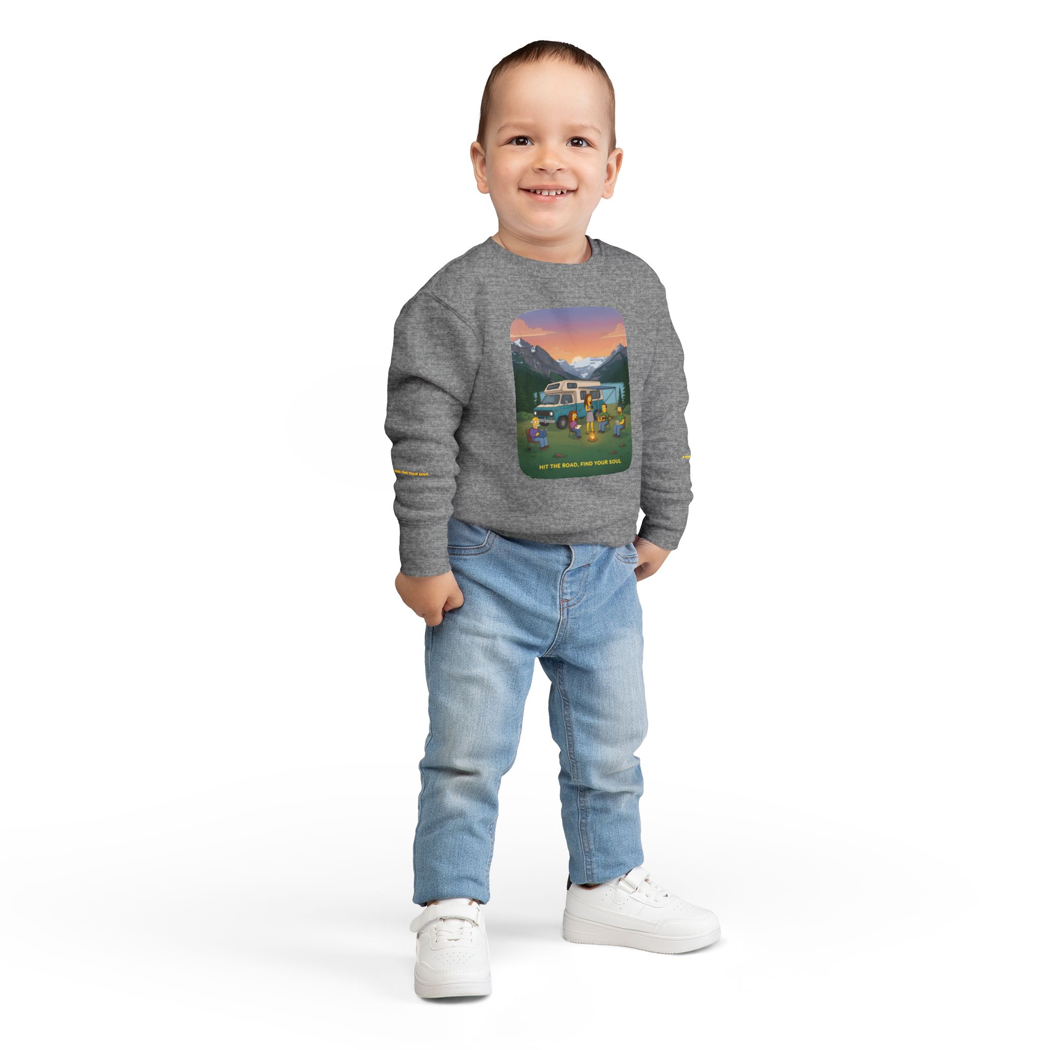 Toddler Sweatshirt - "Hit The Road-Find Your Soul" (Design Sitcom-Line)