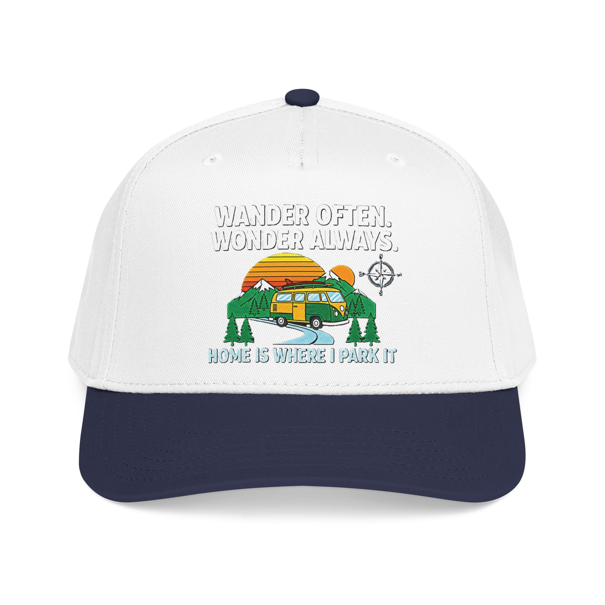 Baseball Cap — "Fueled by Exploration" Adventure Is My Compass Camper Hat