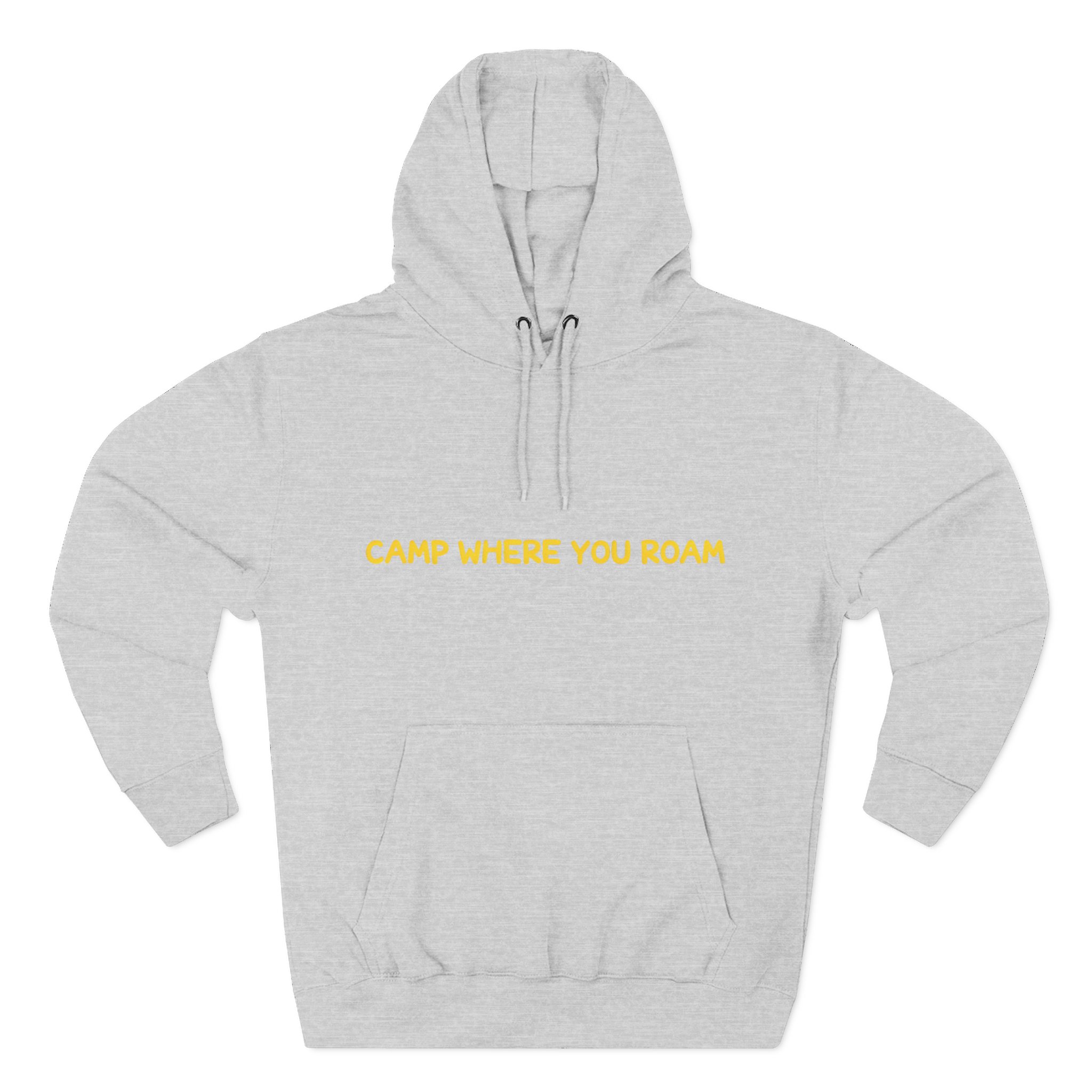 Three-Panel Fleece Hoodie - "Camp Where You Roam" Design Sitcom-Line