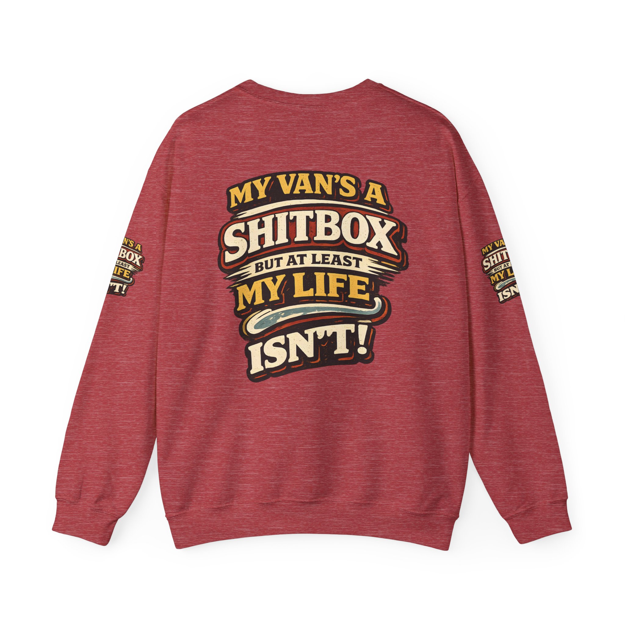 1494375025641076390_2048.jpeg Unisex Heavy Blend™ Crewneck Sweatshirt — "My Van`s A Shitbox" Design F**K-Line