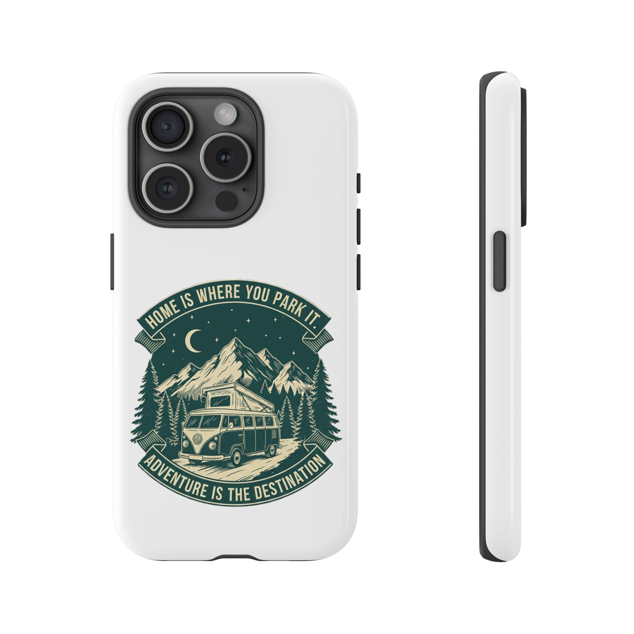 Phone Case — "Home Is Where You Park It-Adventure is the destination" Camper Van Design