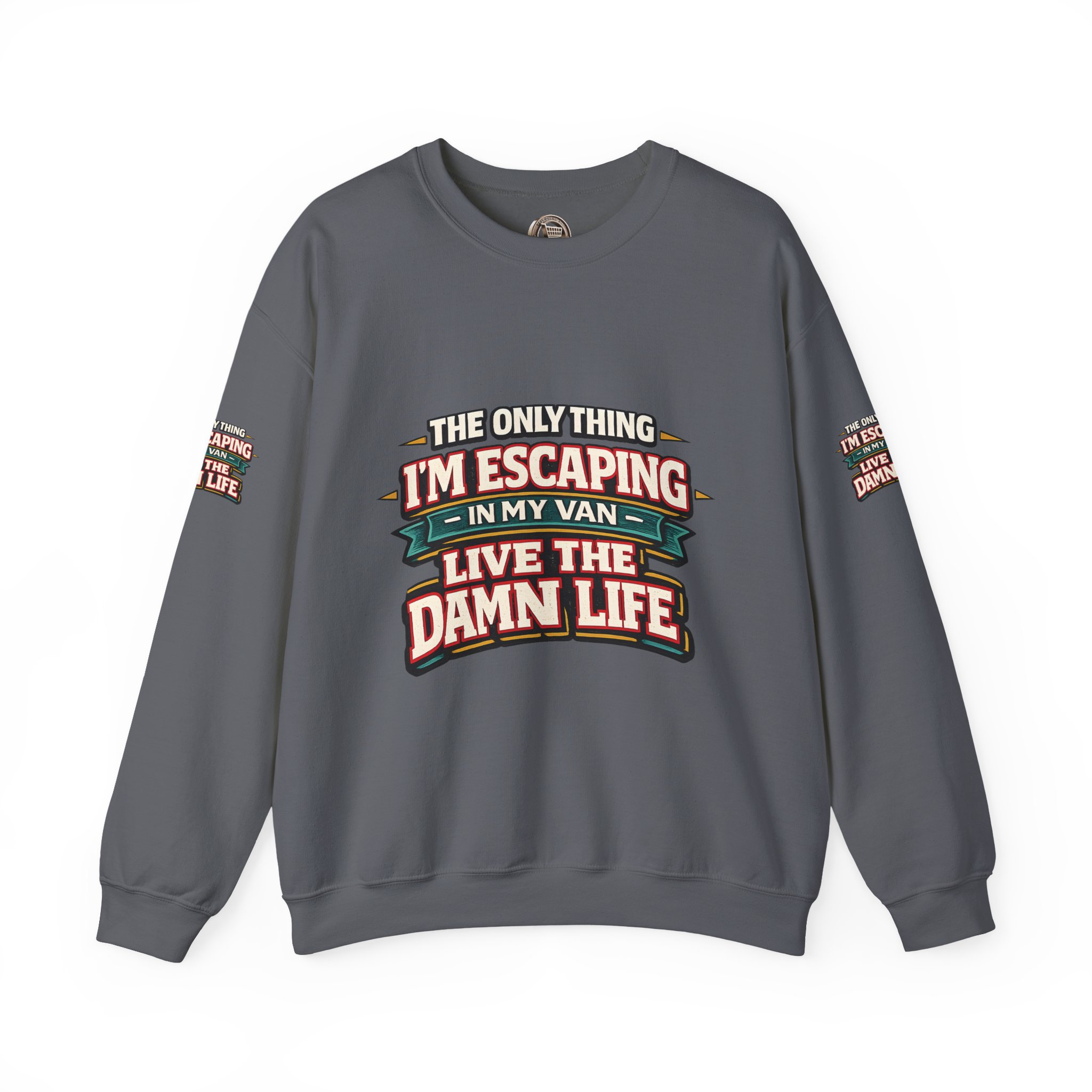 Unisex Heavy Blend™ Crewneck Sweatshirt — "The Only Thing I´m Escaping" Design F**K-Line
