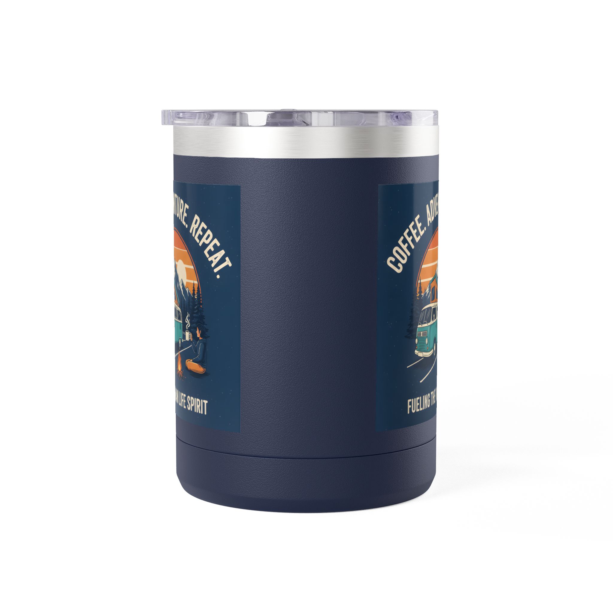 Coffee Mug Tumbler, 15oz — “Coffee. Adventure. Repeat.”
