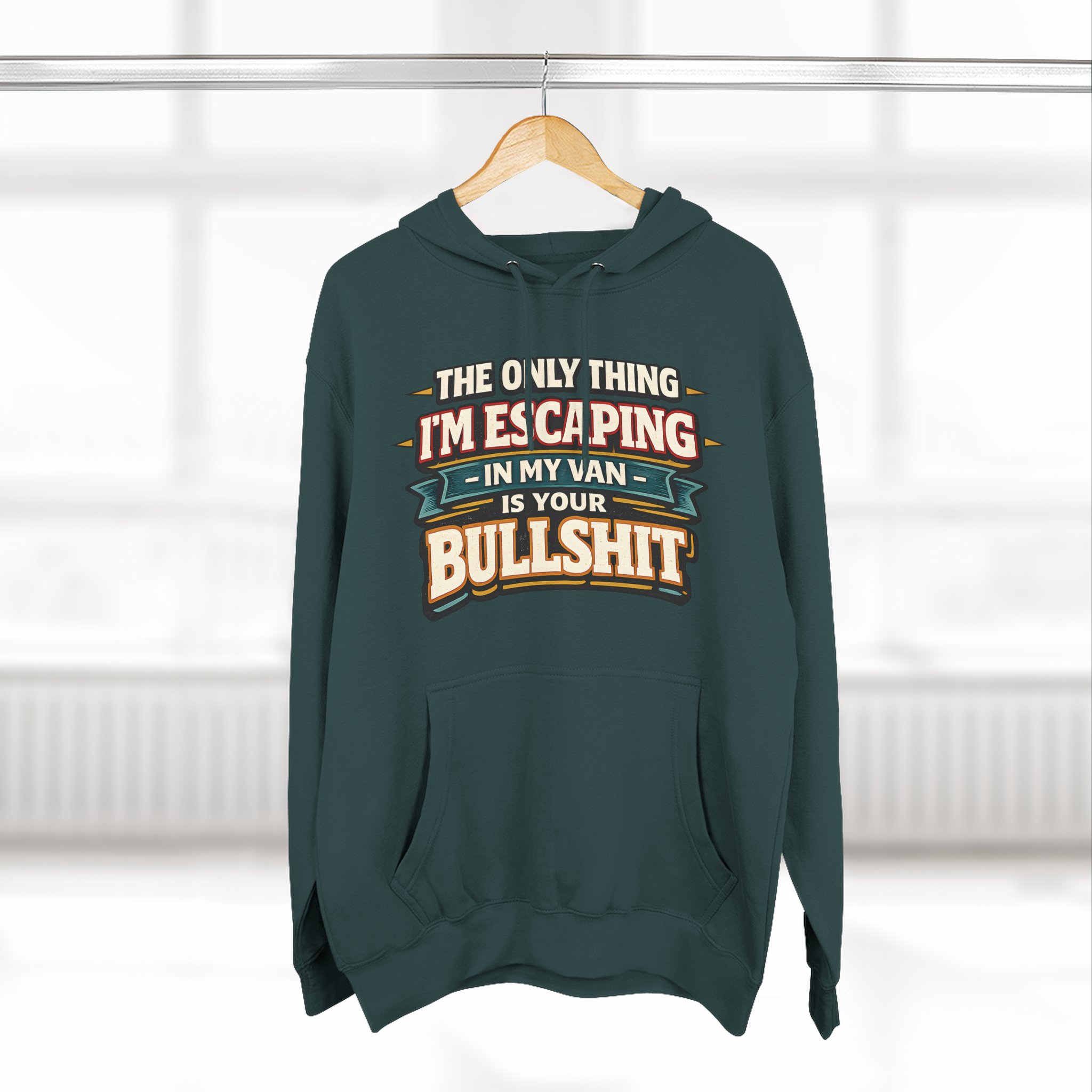14981086709680598678_2048.jpeg Three-Panel Fleece Hoodie - "The Only Thing I´m Escaping" Design F**K-Line