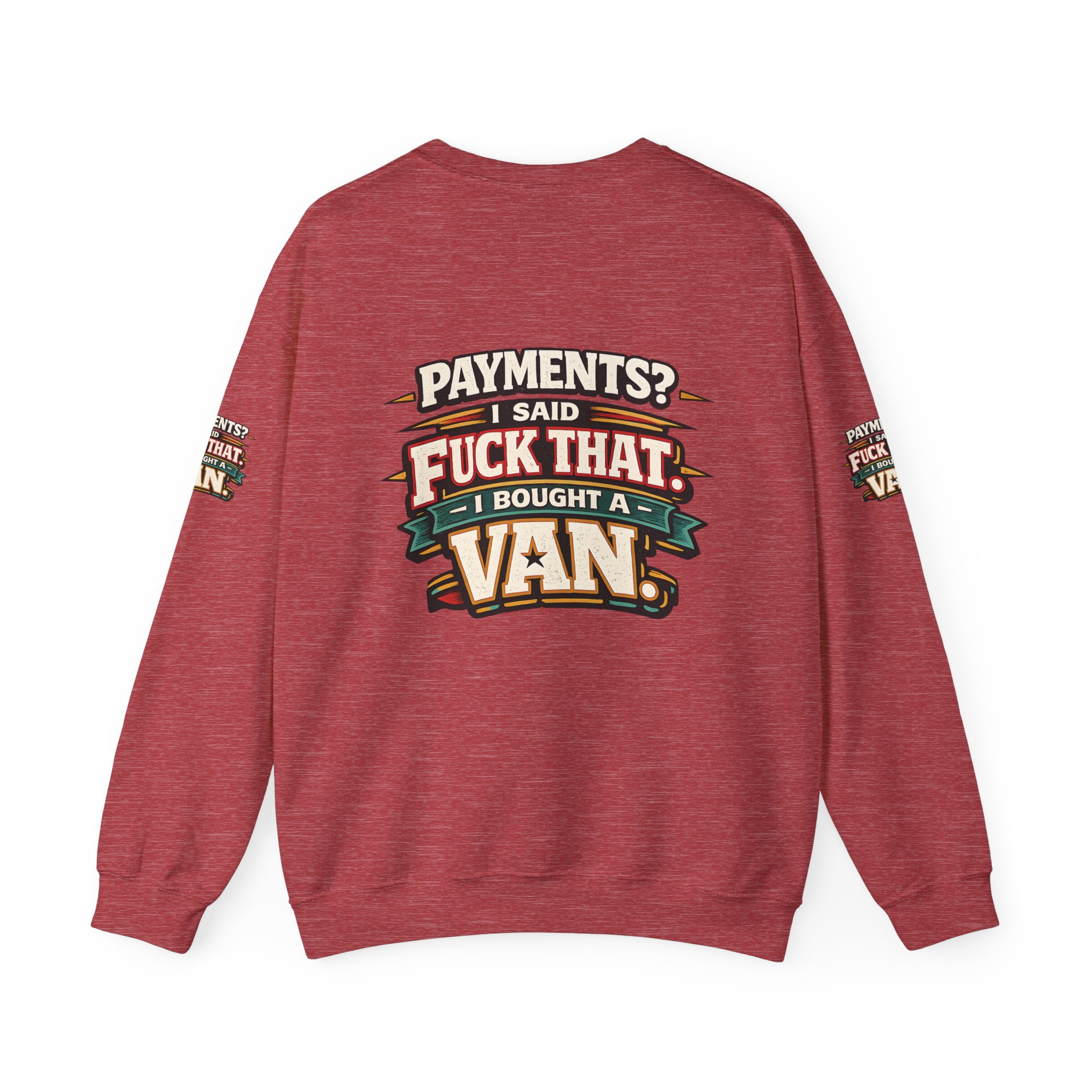 Unisex Heavy Blend™ Crewneck Sweatshirt — "Payments?I Said" Design F**K-Line