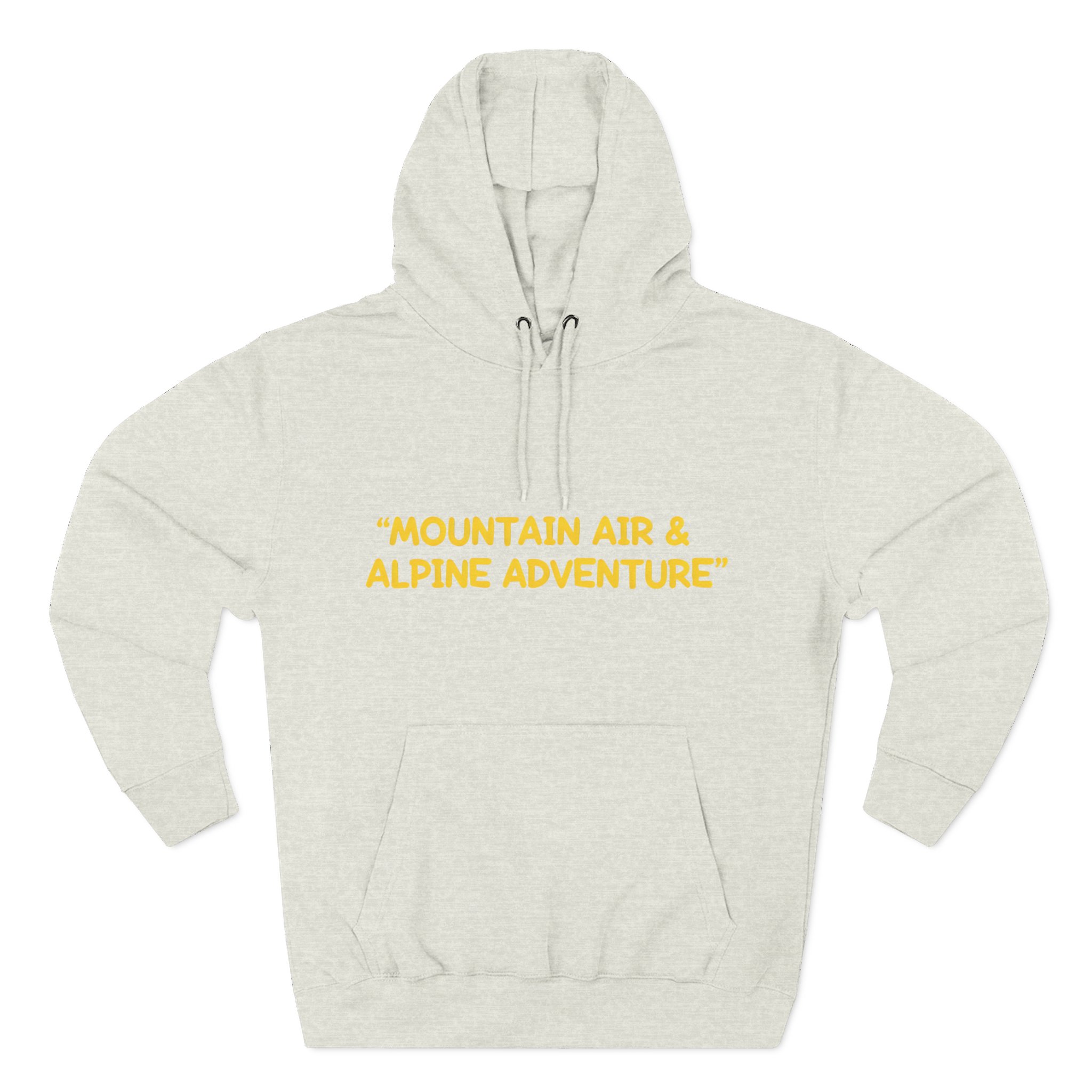 Three-Panel Fleece Hoodie - "Mountain Air-Alpine Adventure" Design Sitcom-Line