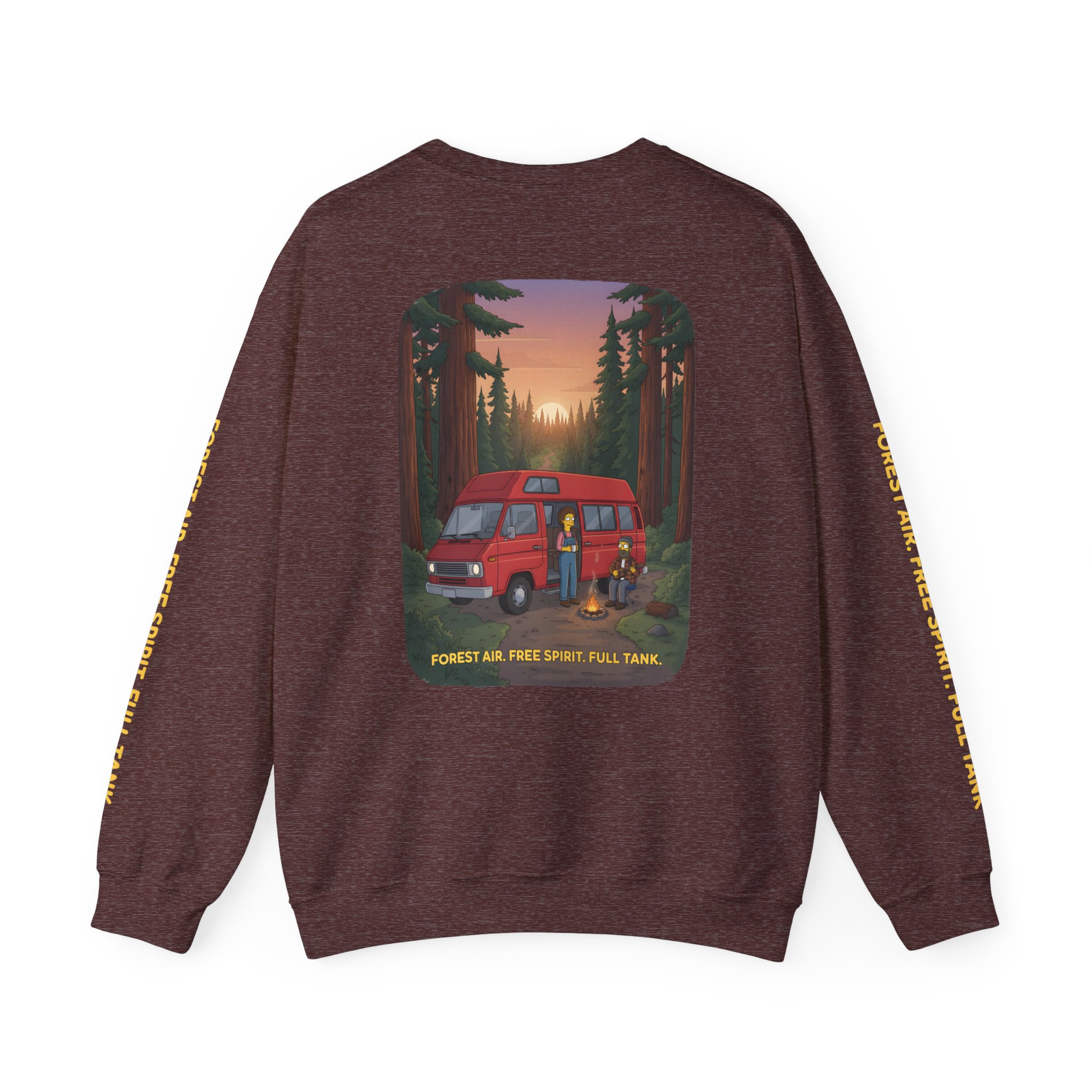 14991561472107631707_2048.jpeg Unisex Heavy Blend™ Crewneck Sweatshirt — "Forest Air Free Spirit Full Tank" Design Sitcom-Line