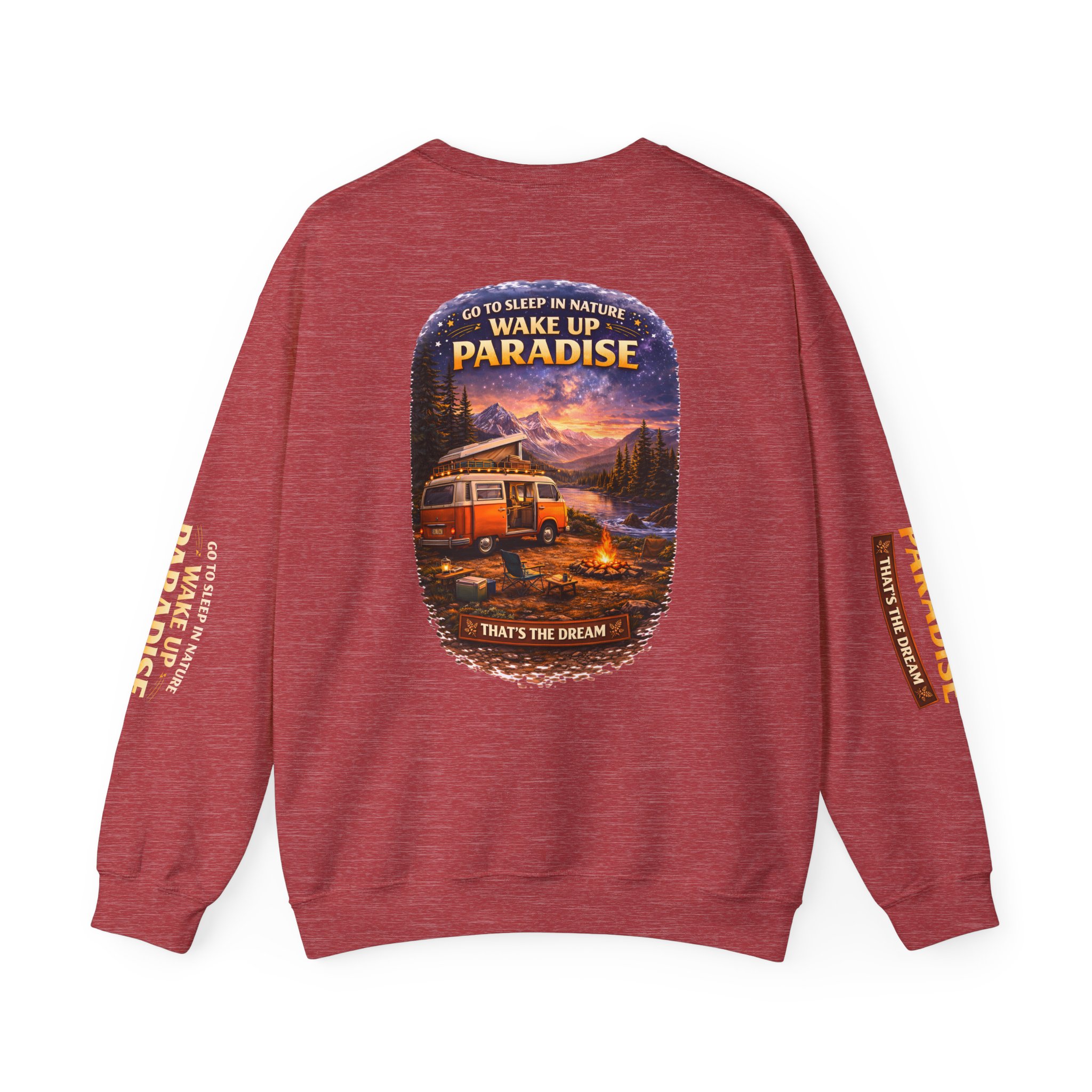 Unisex Heavy Blend™ Crewneck Sweatshirt — "Go To Sleep Nature " Design Scenic-Line