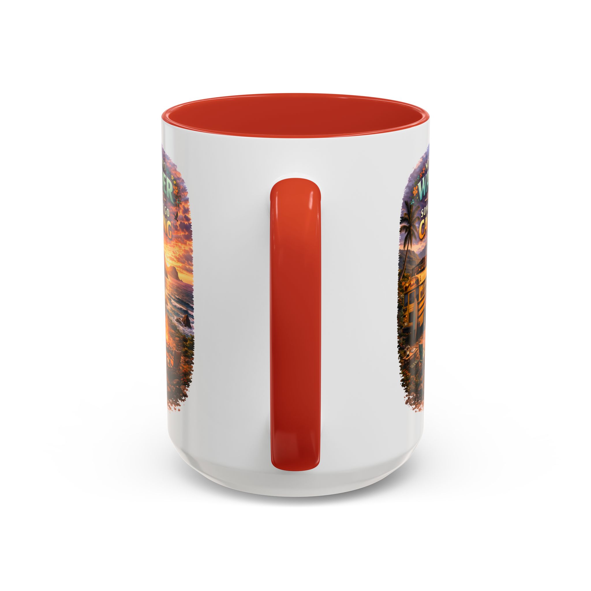 Accent Coffee Mug (11, 15oz) — "Not All Who Wander Are Lost" Design Scenic-Line