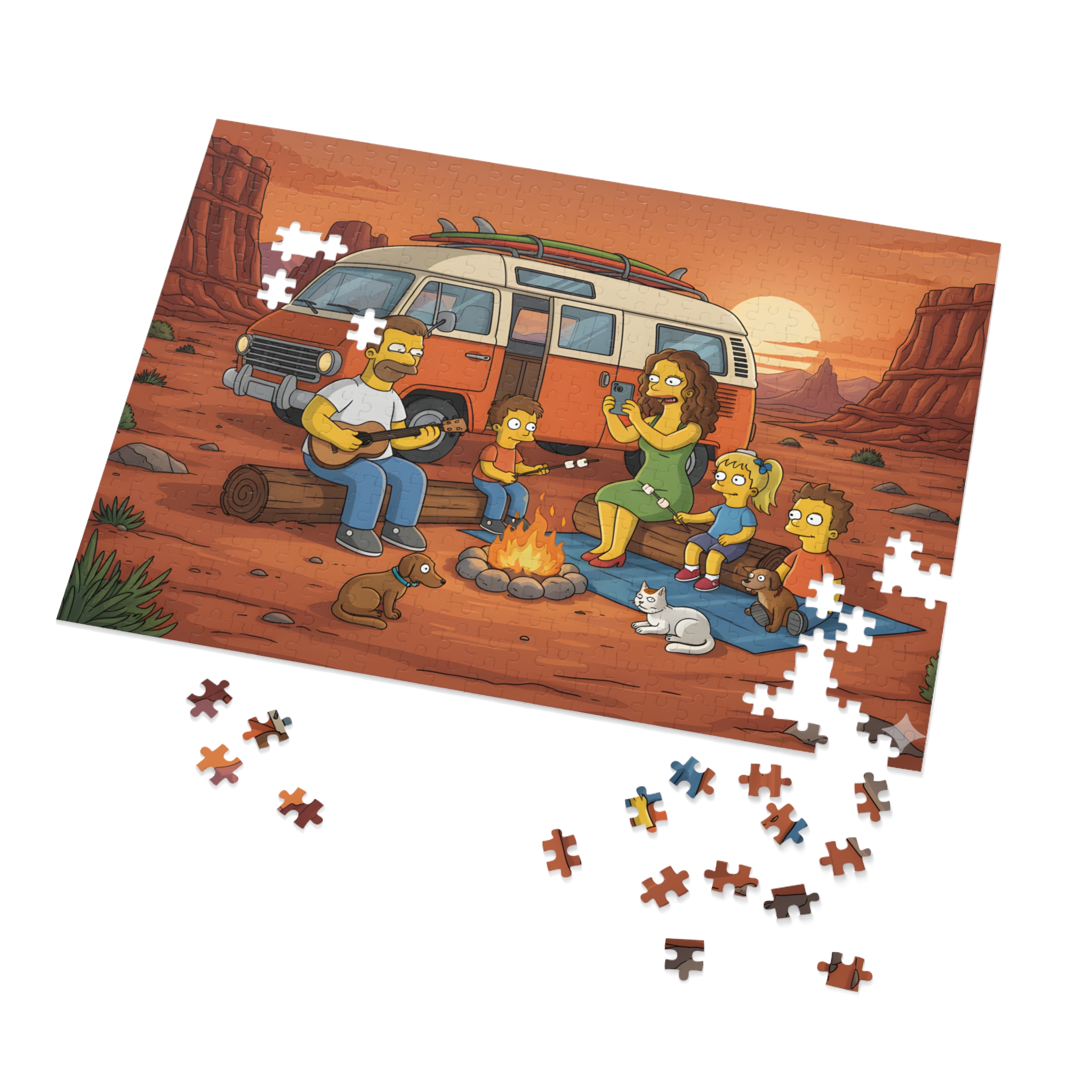 Jigsaw Puzzle with Tin — Sunset Van Adventure