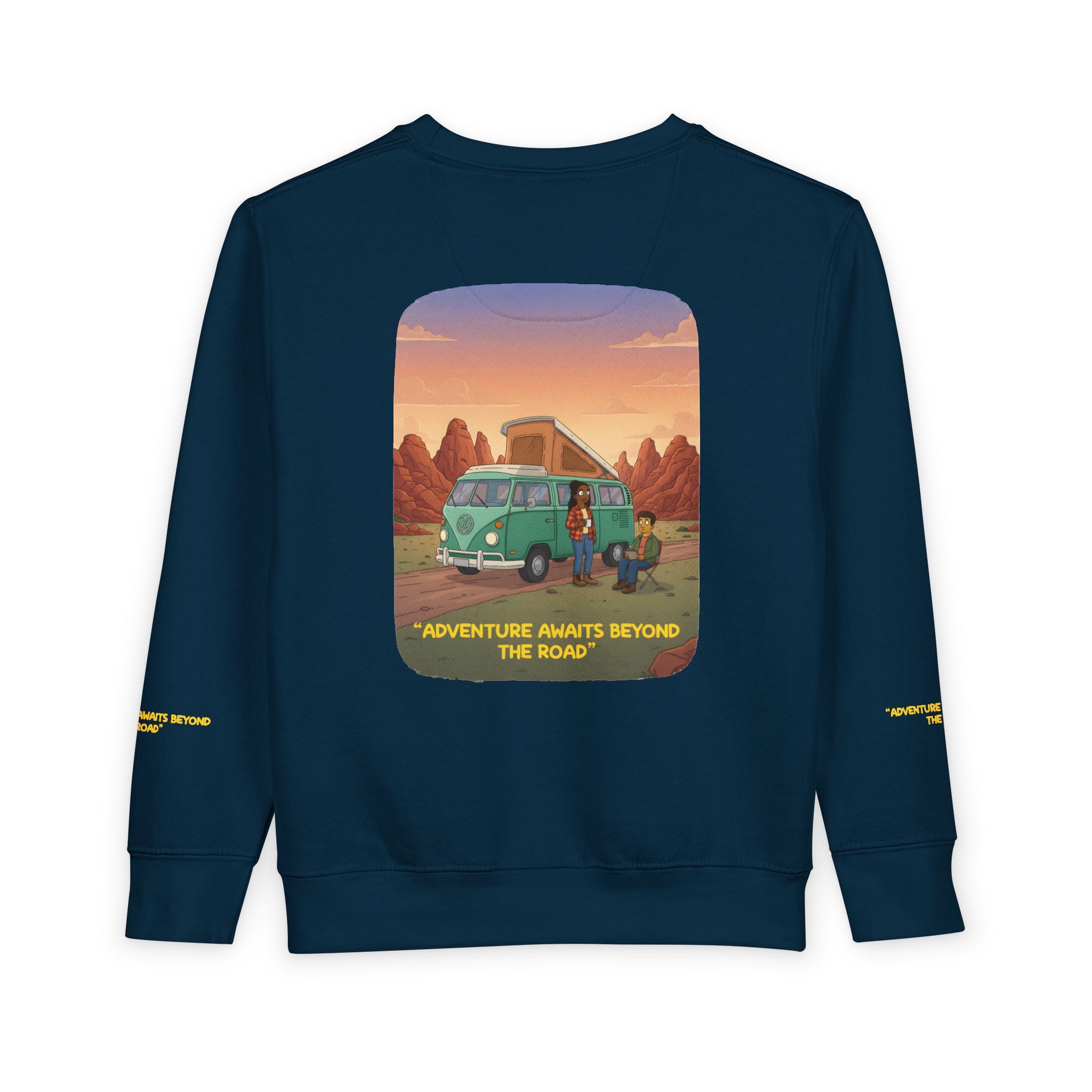 15015096983944085417_2048-1.jpeg Toddler Sweatshirt - "Adventure Awaits Beyond The Road" (Design Sitcom-Line)