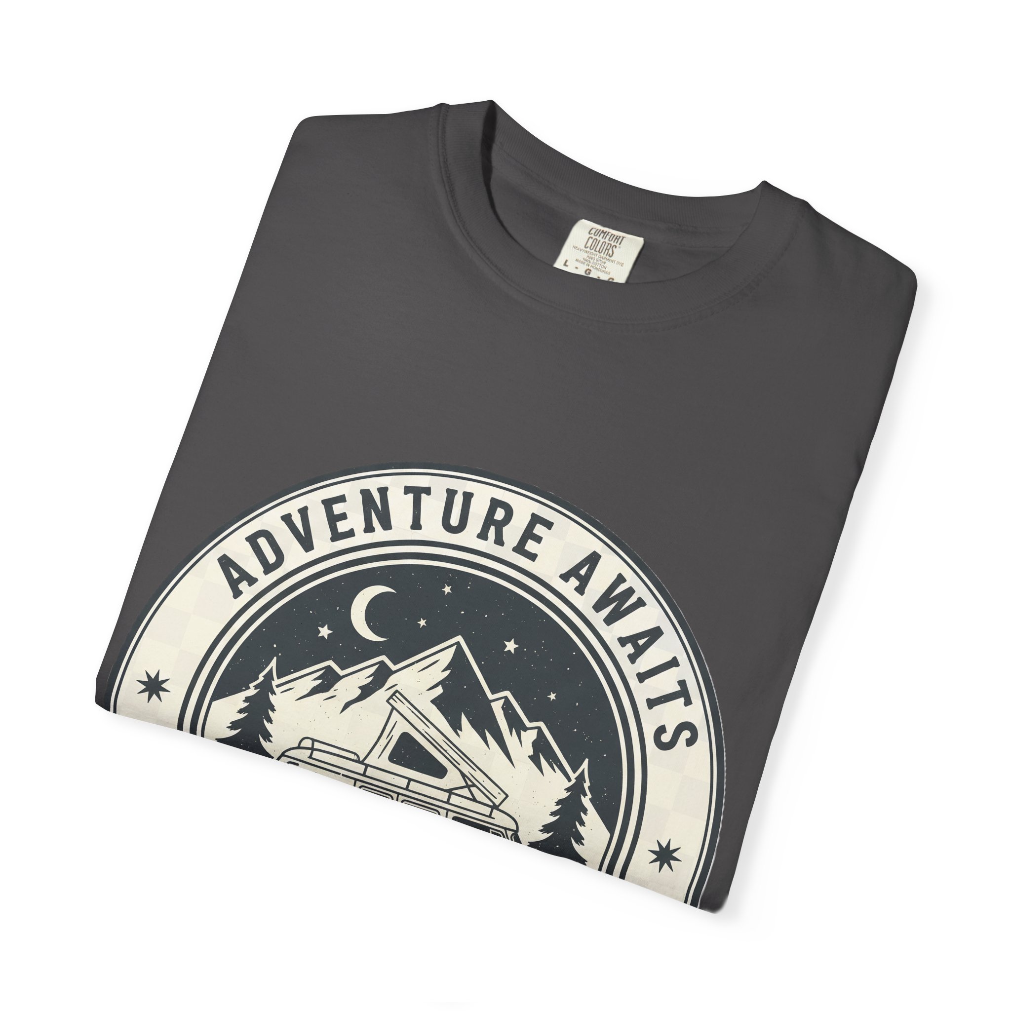 T-Shirt — "Adventure Awaits-Go Where You Feel Most Alive" (Only Front Printed) Outdoor Travel Tee