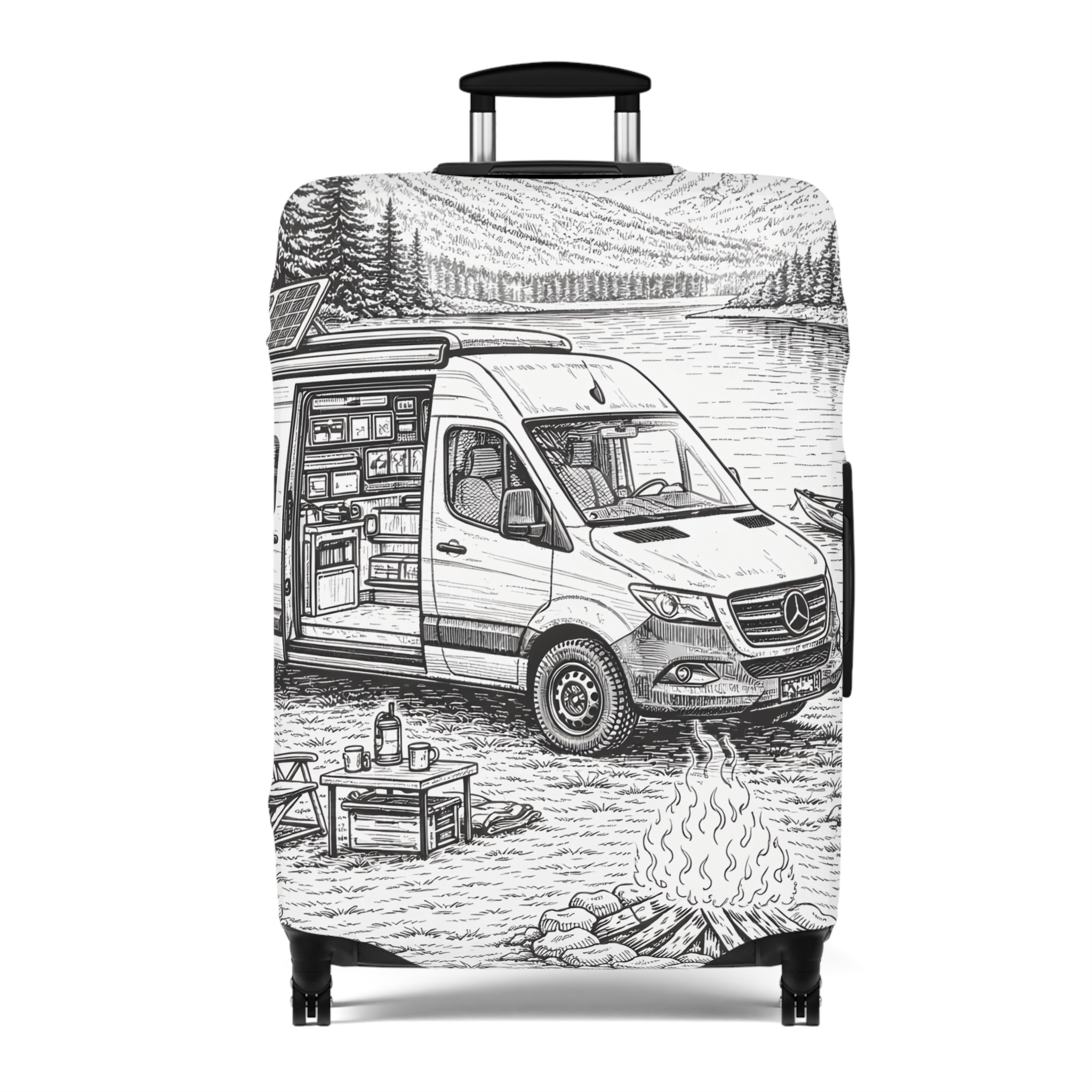 15027347294000757813_2048.jpeg Luggage Cover — Adventure Camper Sketch Travel Suitcase