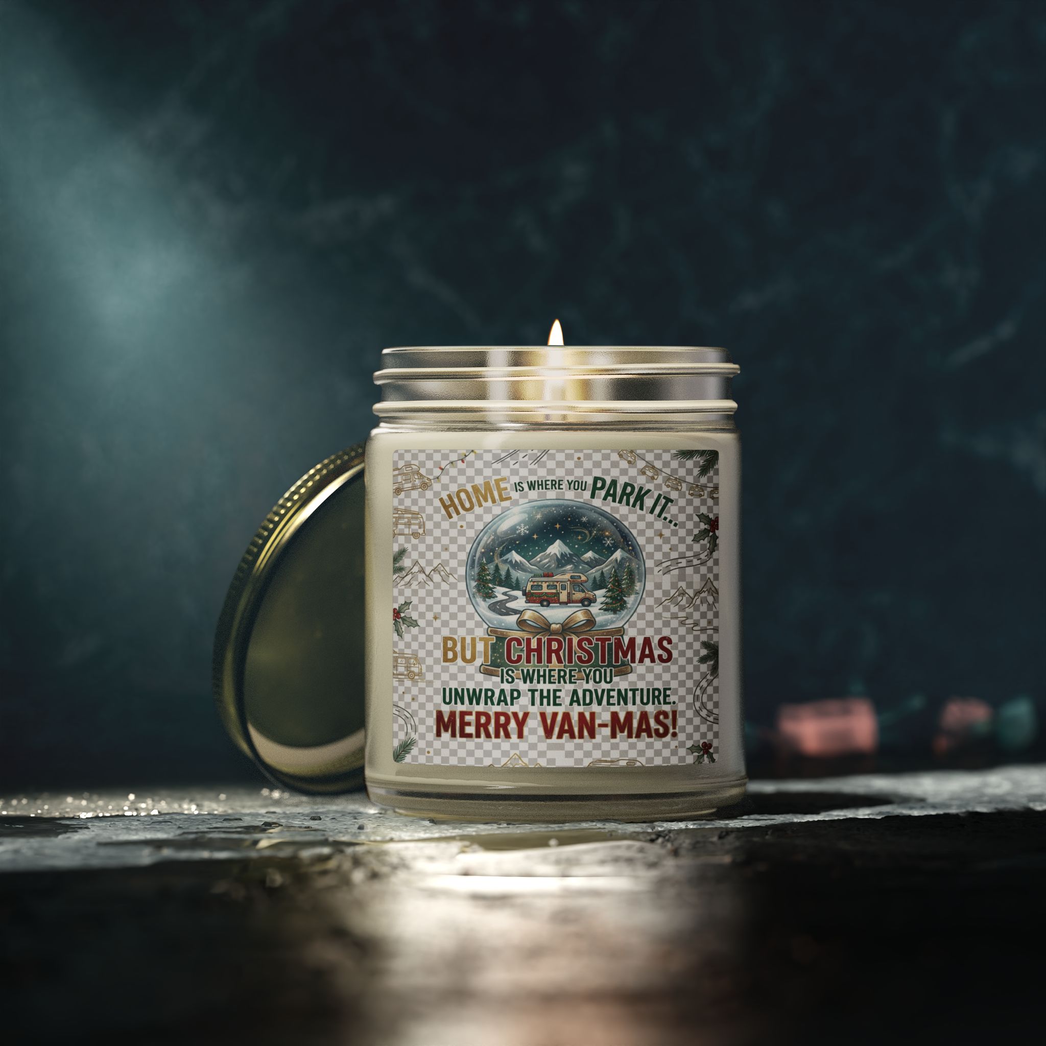 Merry Van-mas Coconut Apricot Scented Candle (4oz/9oz)