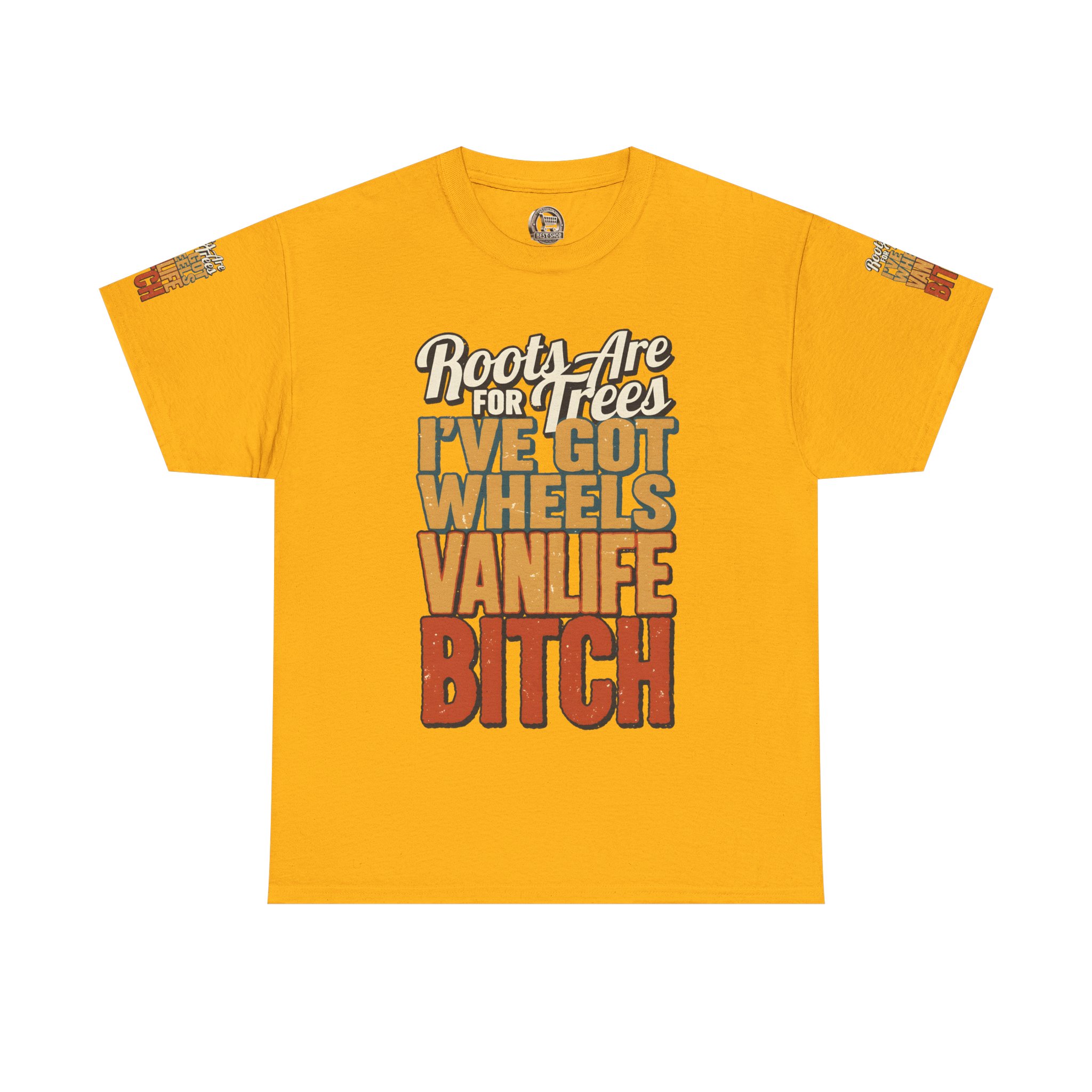 Unisex Heavy Cotton Tee — "Roots Are For Trees" Design F**K-Line