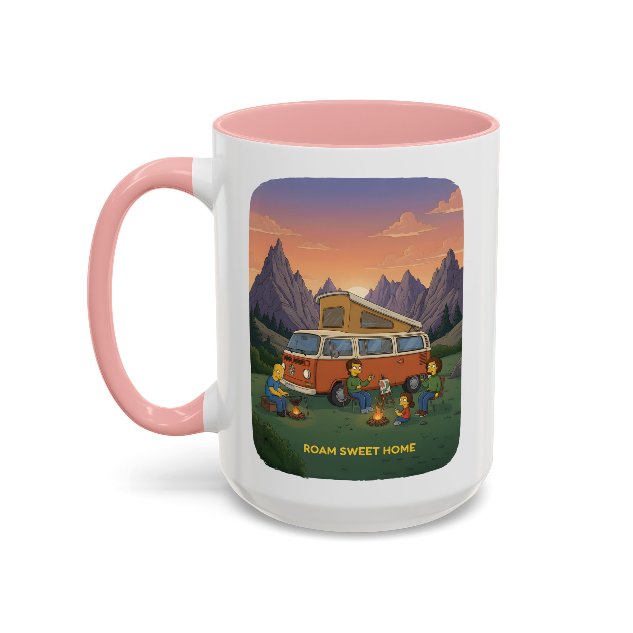 Accent Coffee Mug (11, 15oz) — "Roam Sweet Home" Design Sitcom-Line