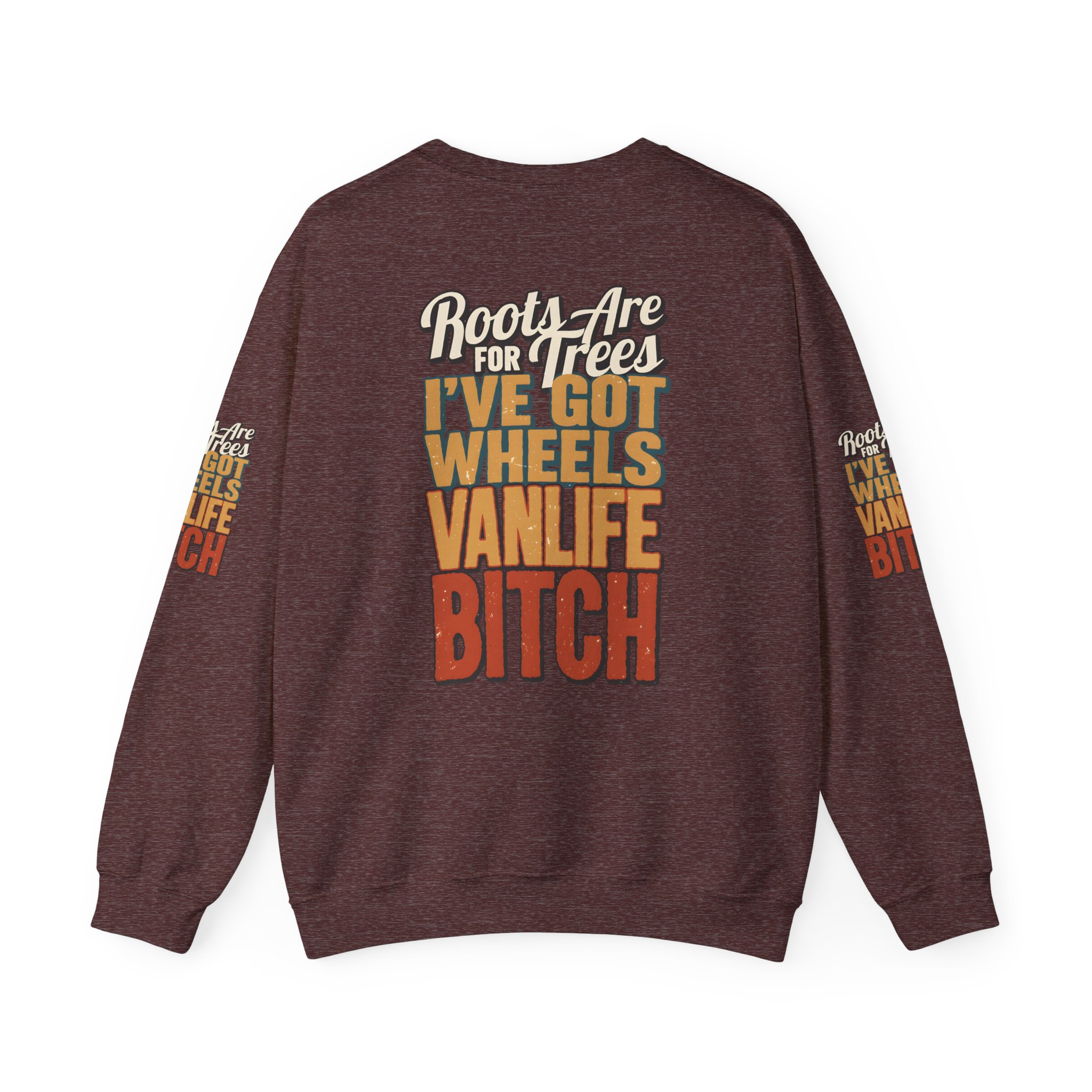 Unisex Heavy Blend™ Crewneck Sweatshirt — "Roots Are For Trees" Design F**K-Line