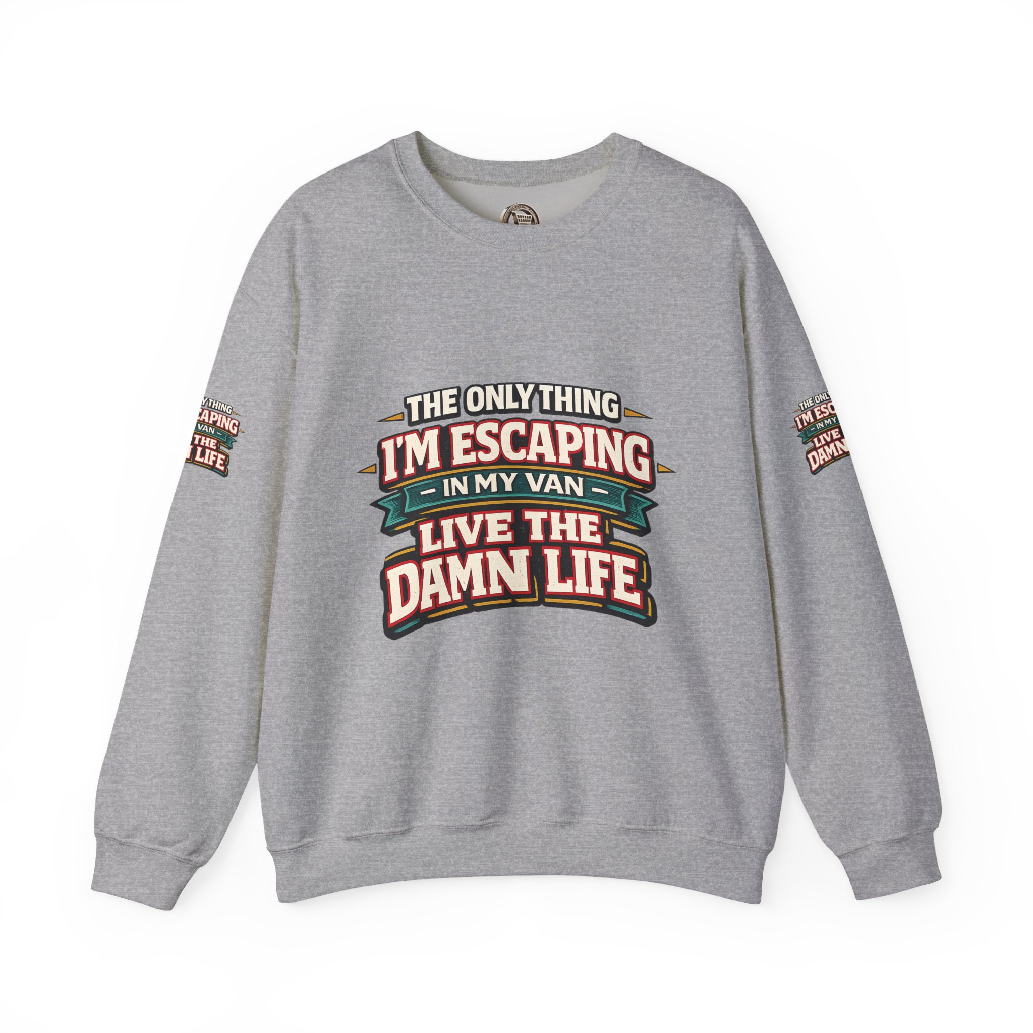 Unisex Heavy Blend™ Crewneck Sweatshirt — "The Only Thing I´m Escaping" Design F**K-Line