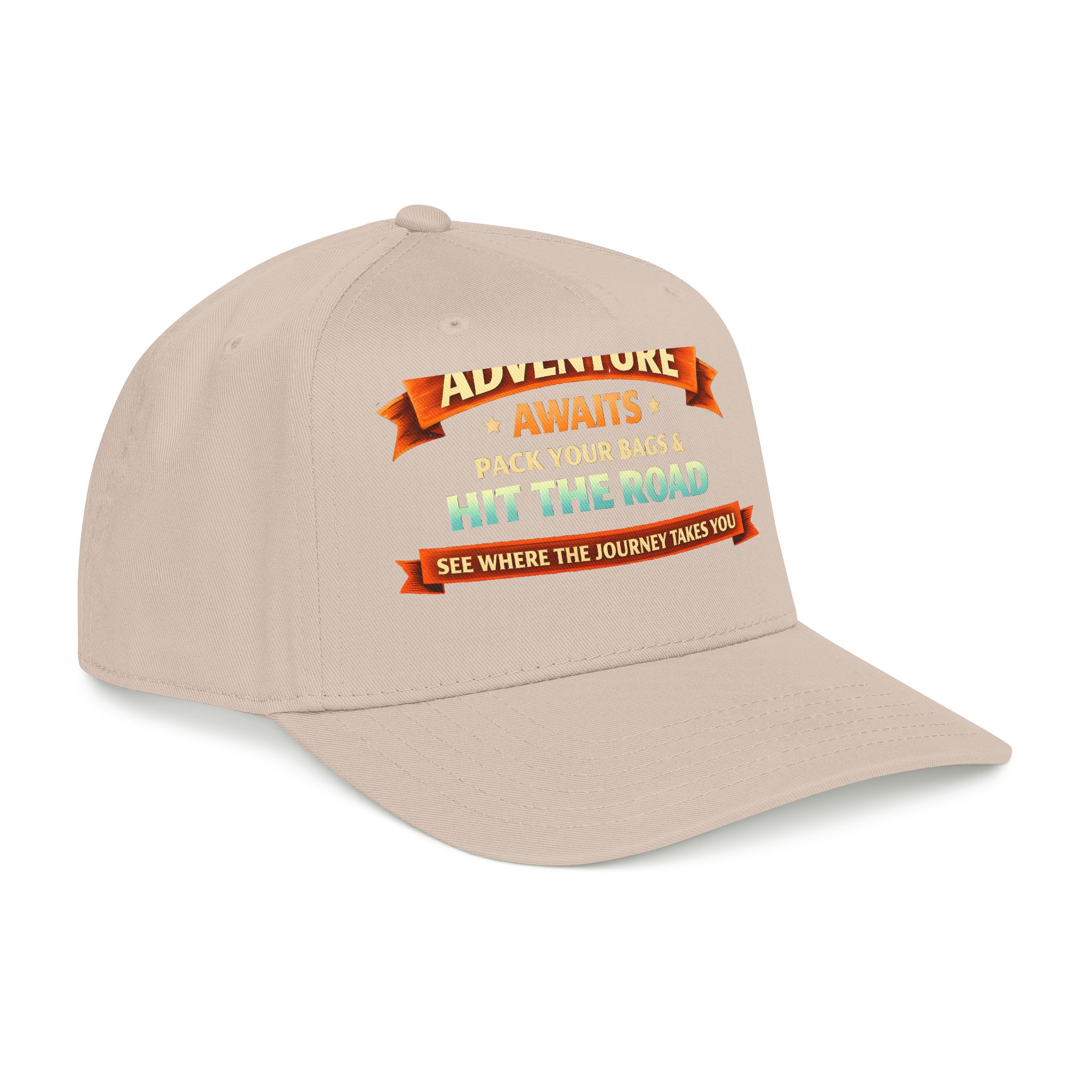 Baseball Cap - "Adventure Awaits-Pack Your Bags" Design Scenic-Line