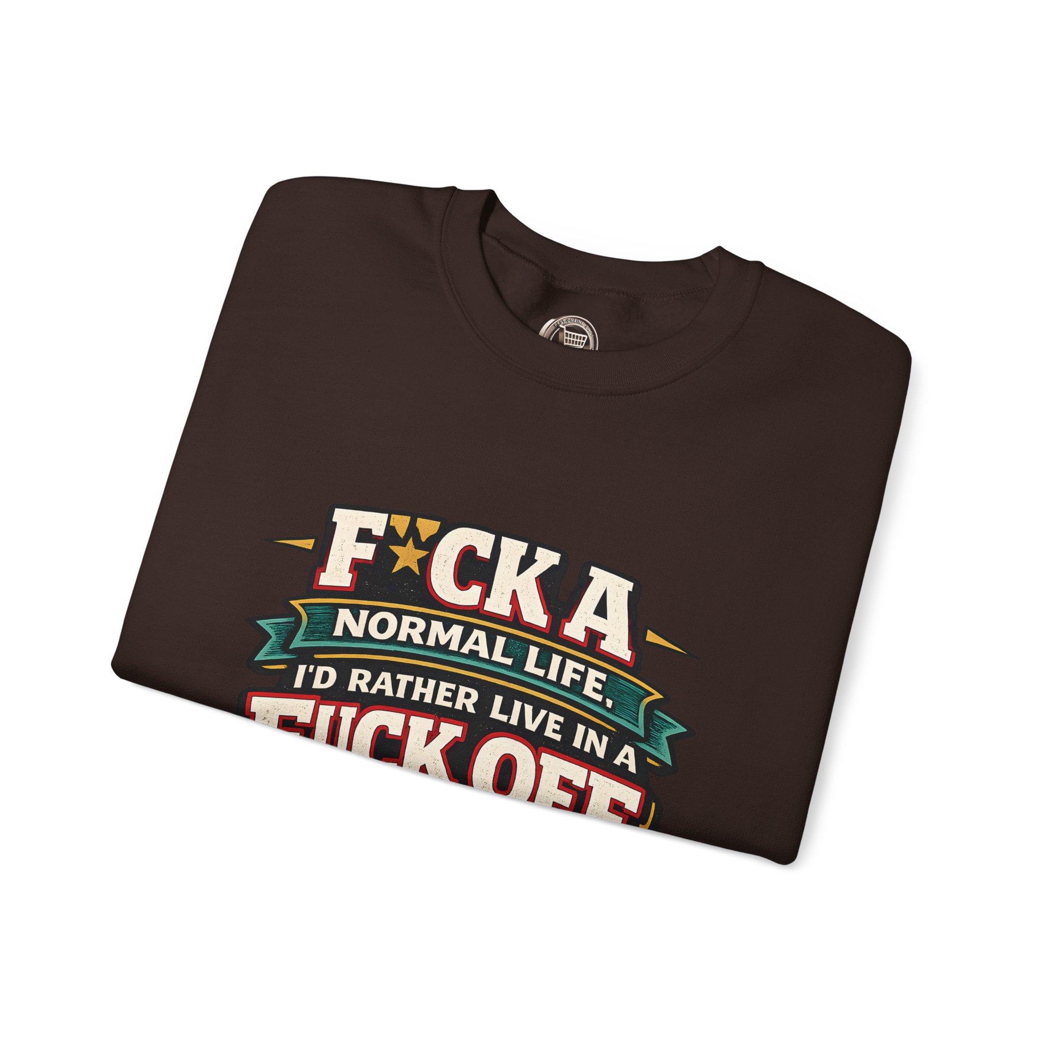15061057917226494379_2048.jpeg Unisex Heavy Blend™ Crewneck Sweatshirt — "Fuck A Normal Life" Design F**K-Line