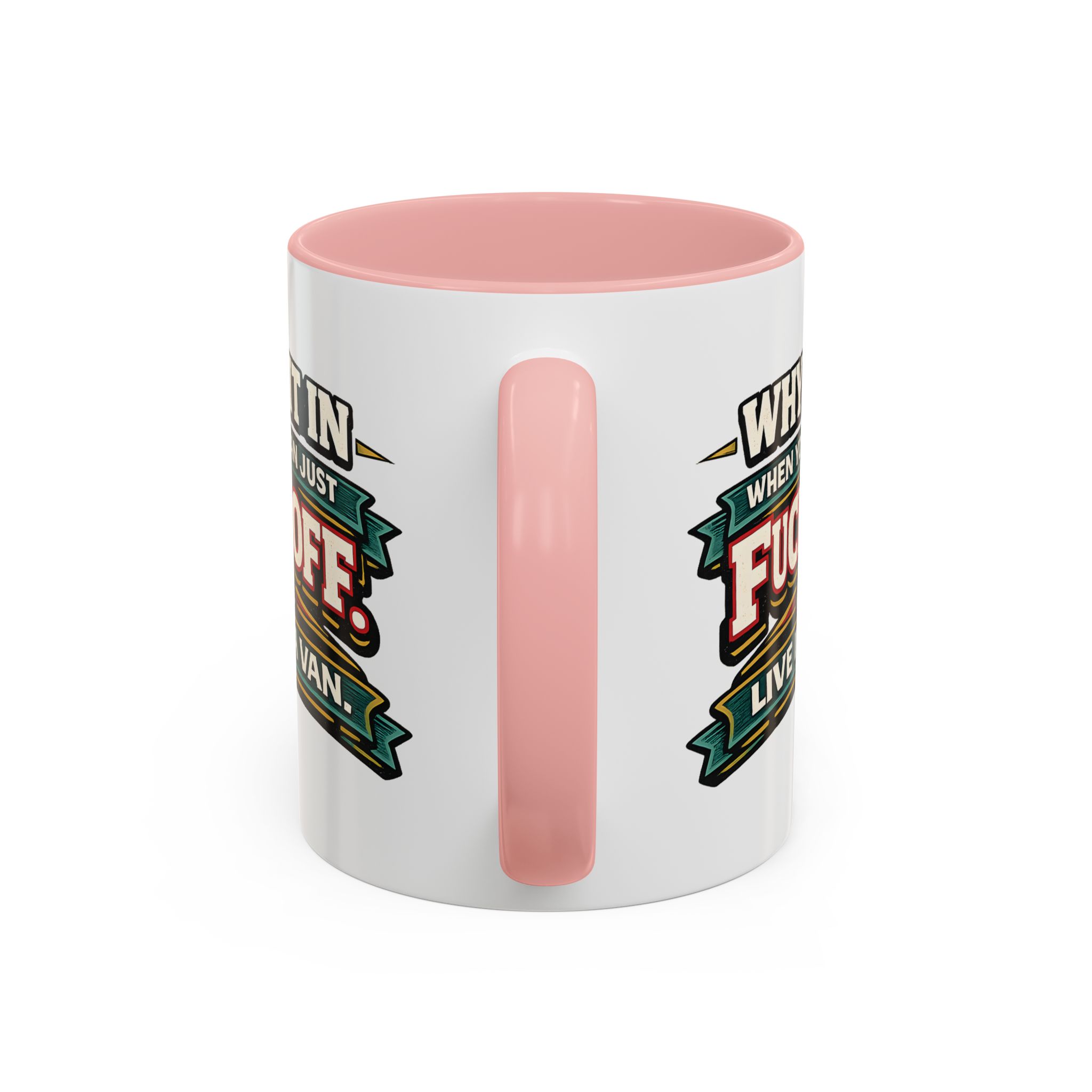 Accent Coffee Mug (11, 15oz) — "Why Fit In" Design F**K-Line