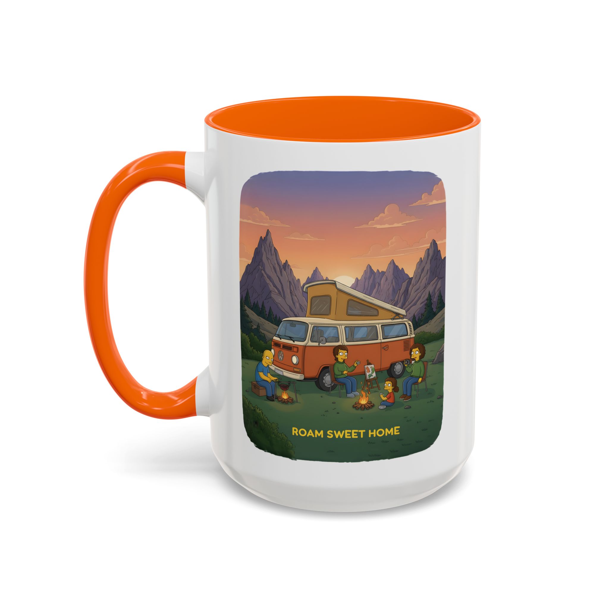 Accent Coffee Mug (11, 15oz) — "Roam Sweet Home" Design Sitcom-Line