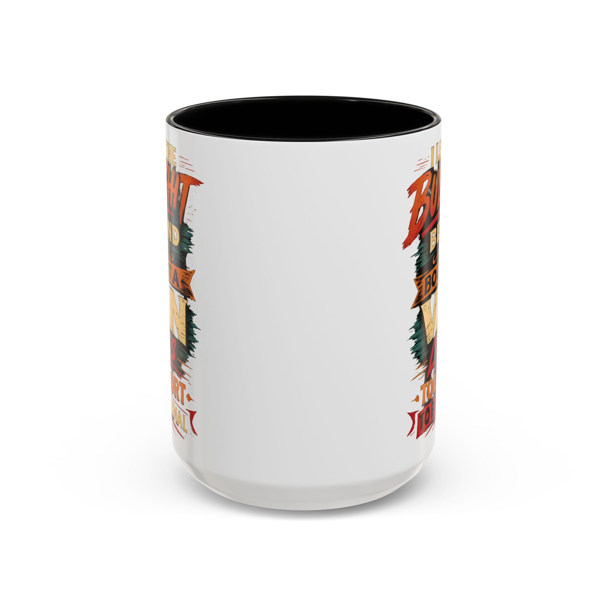 Accent Coffee Mug (11, 15oz) — "I Left The Bullshit" Design F**K-Line