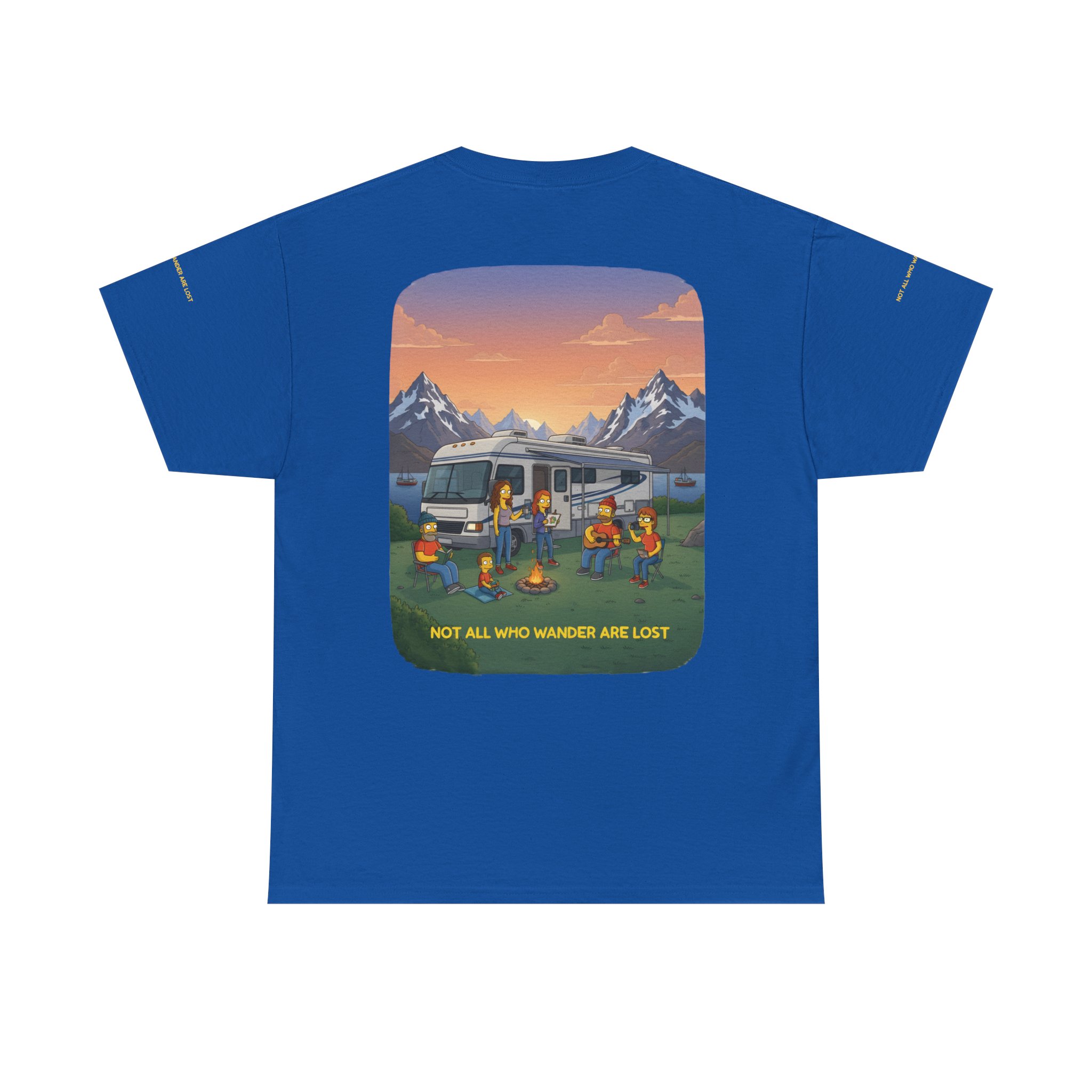 Unisex Heavy Cotton Tee — "Not All Who Wander Are Lost" Design Sitcom-Line