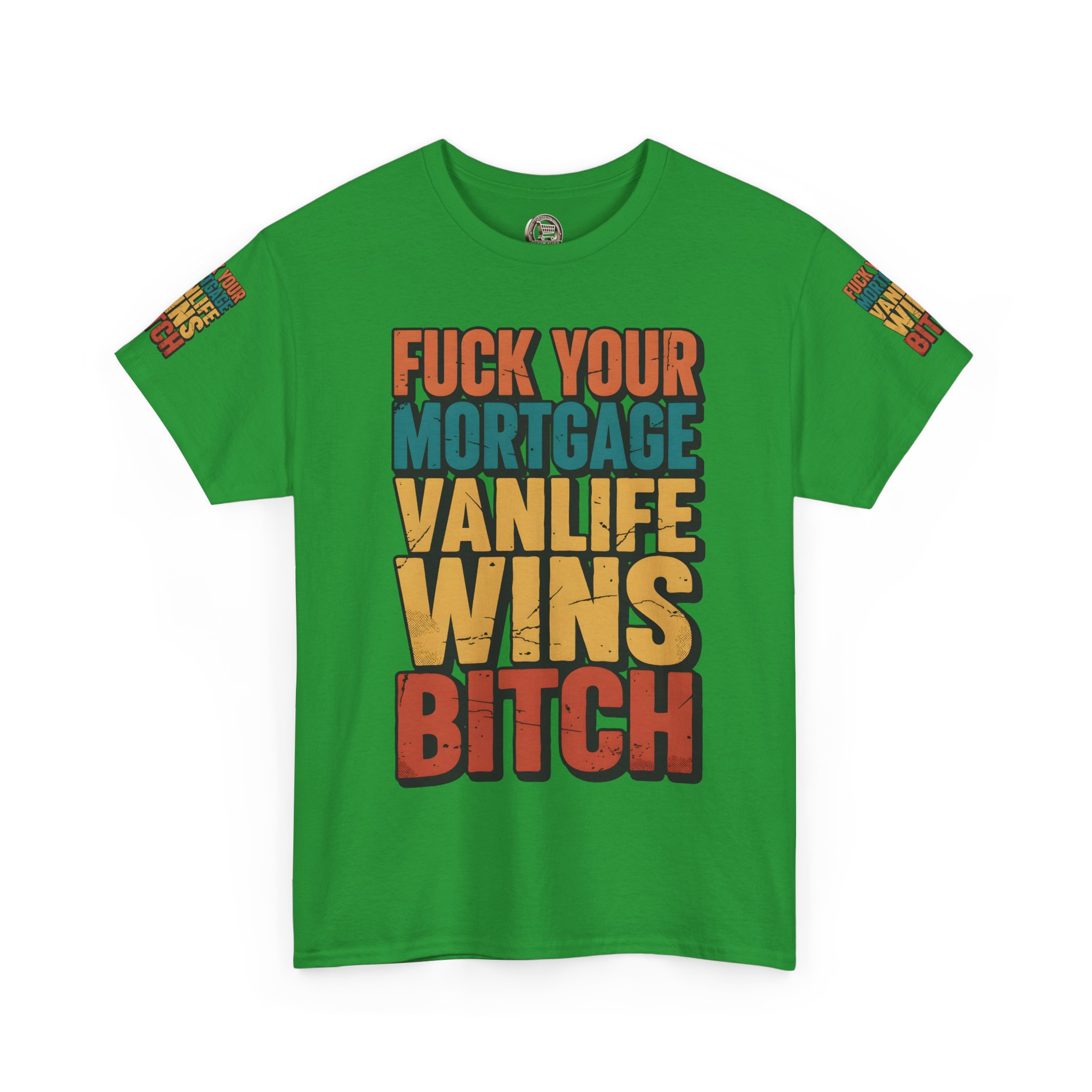 Unisex Heavy Cotton Tee — "Fuck Your Mortgage" Design F**K-Line