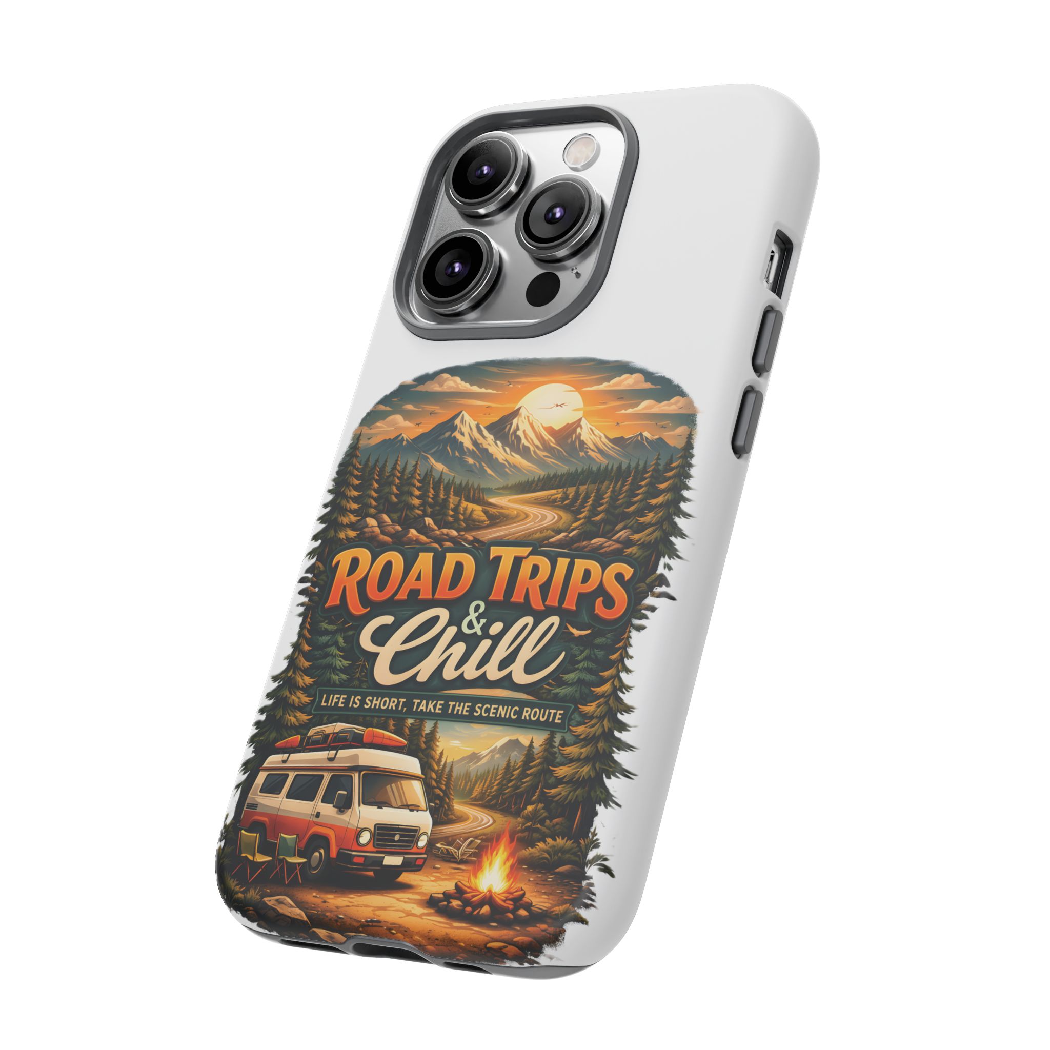 Phone Case — "Road Trips and Chill" (Design Scenic-Line)