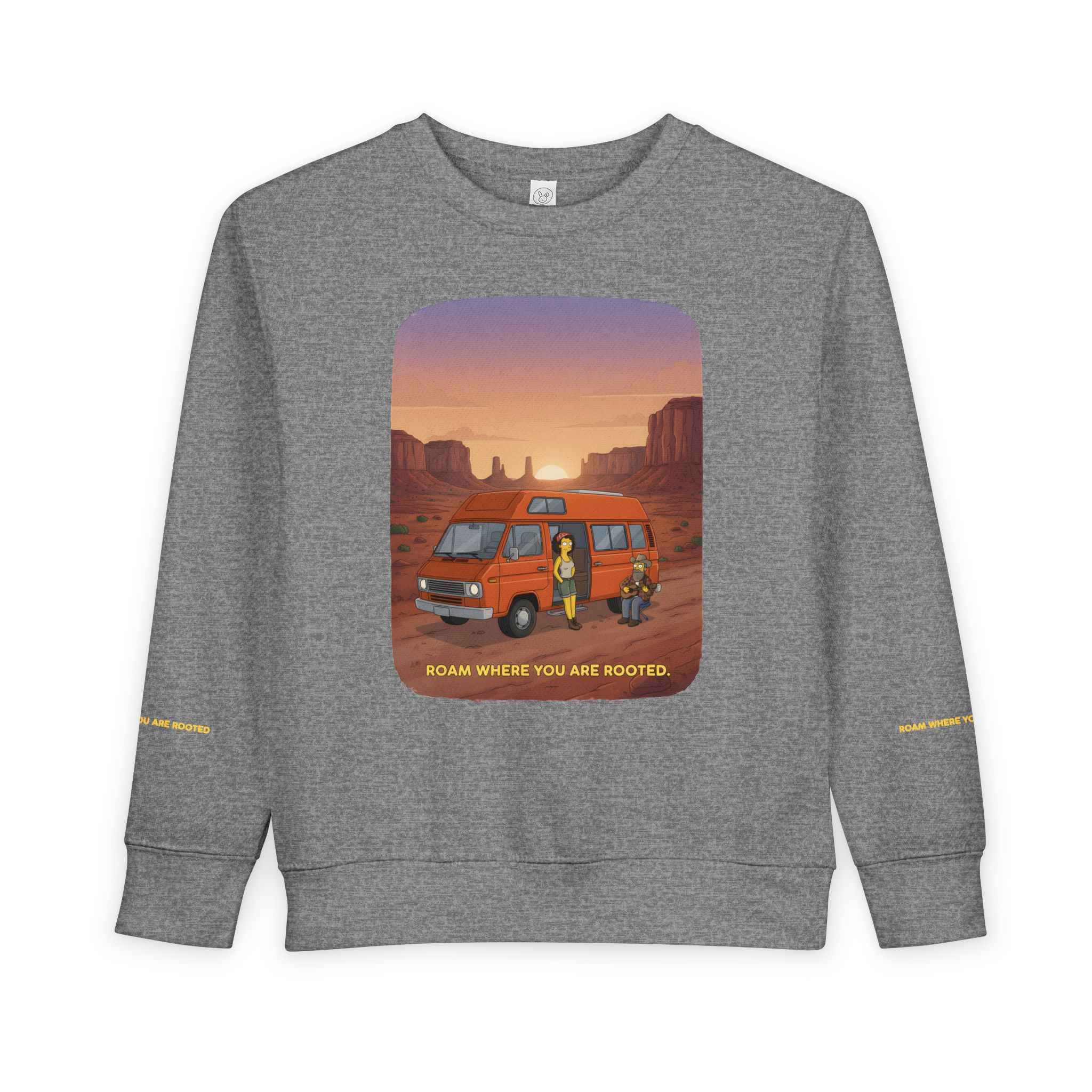 Toddler Sweatshirt - "Roam Where You Are Rooted" (Design Sitcom-Line)