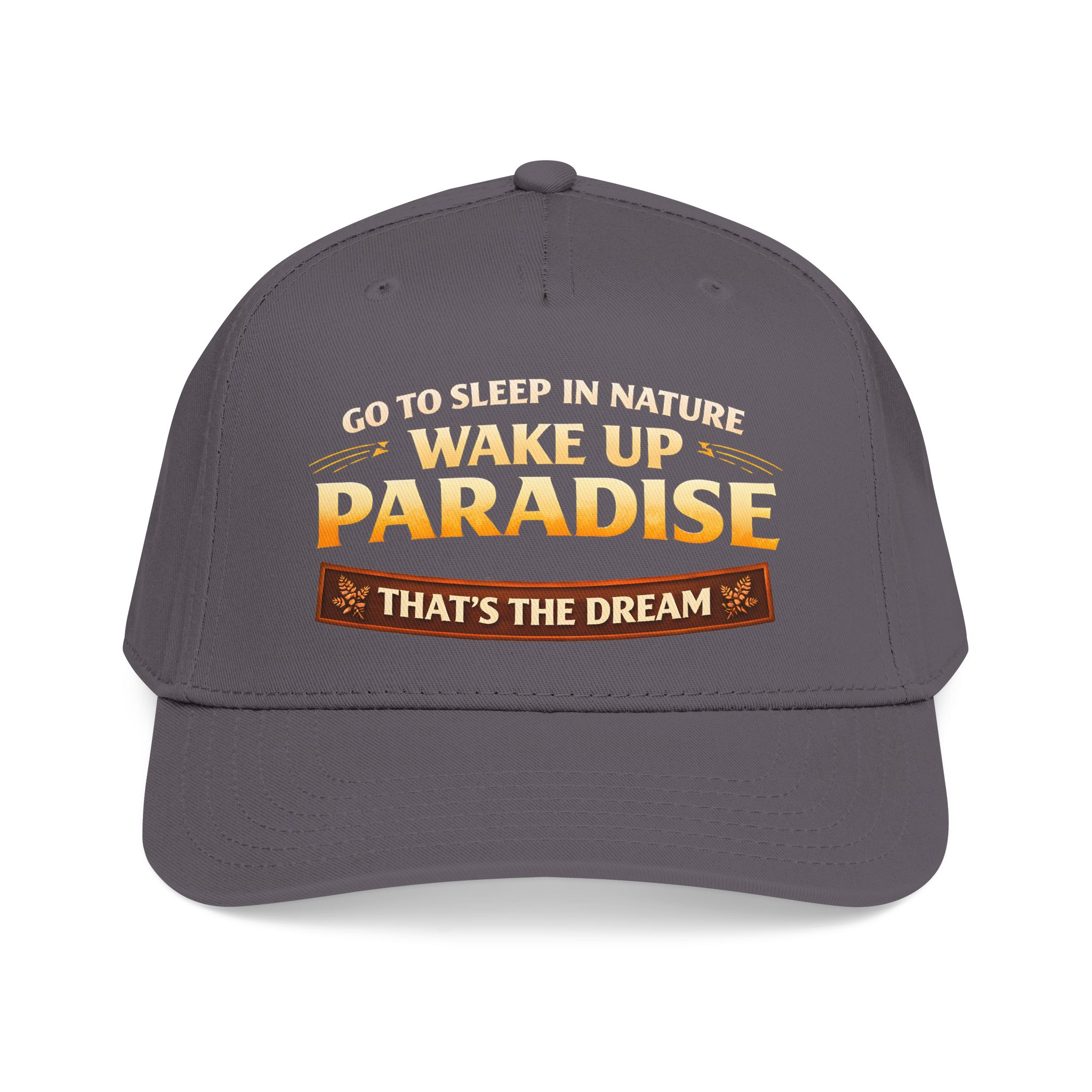 Baseball Cap - "Go sleep Nature-Wake Up Paradise" Design Scenic-Line