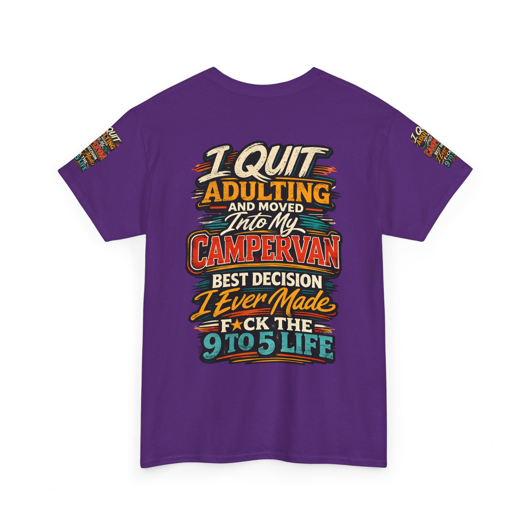 Unisex Heavy Cotton Tee — "I Quit Adulting" Design F**K-Line