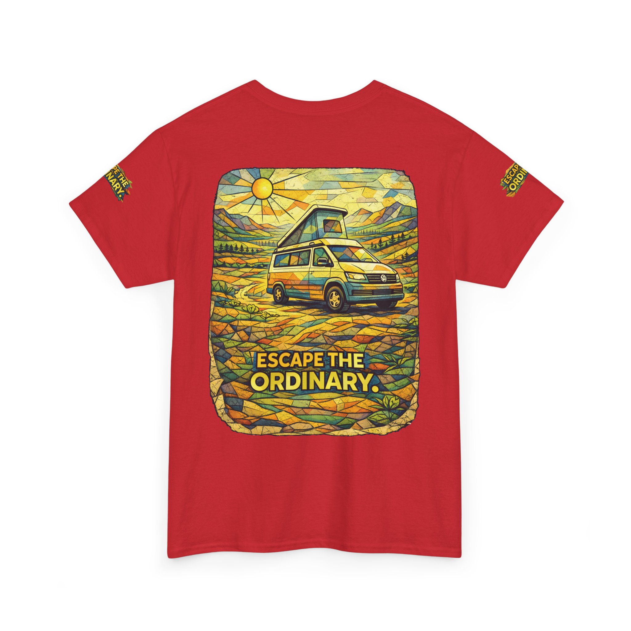 1512710574784429362_2048.jpeg Unisex Heavy Cotton Tee — "Escape The Ordinary" Design Cubic-Line