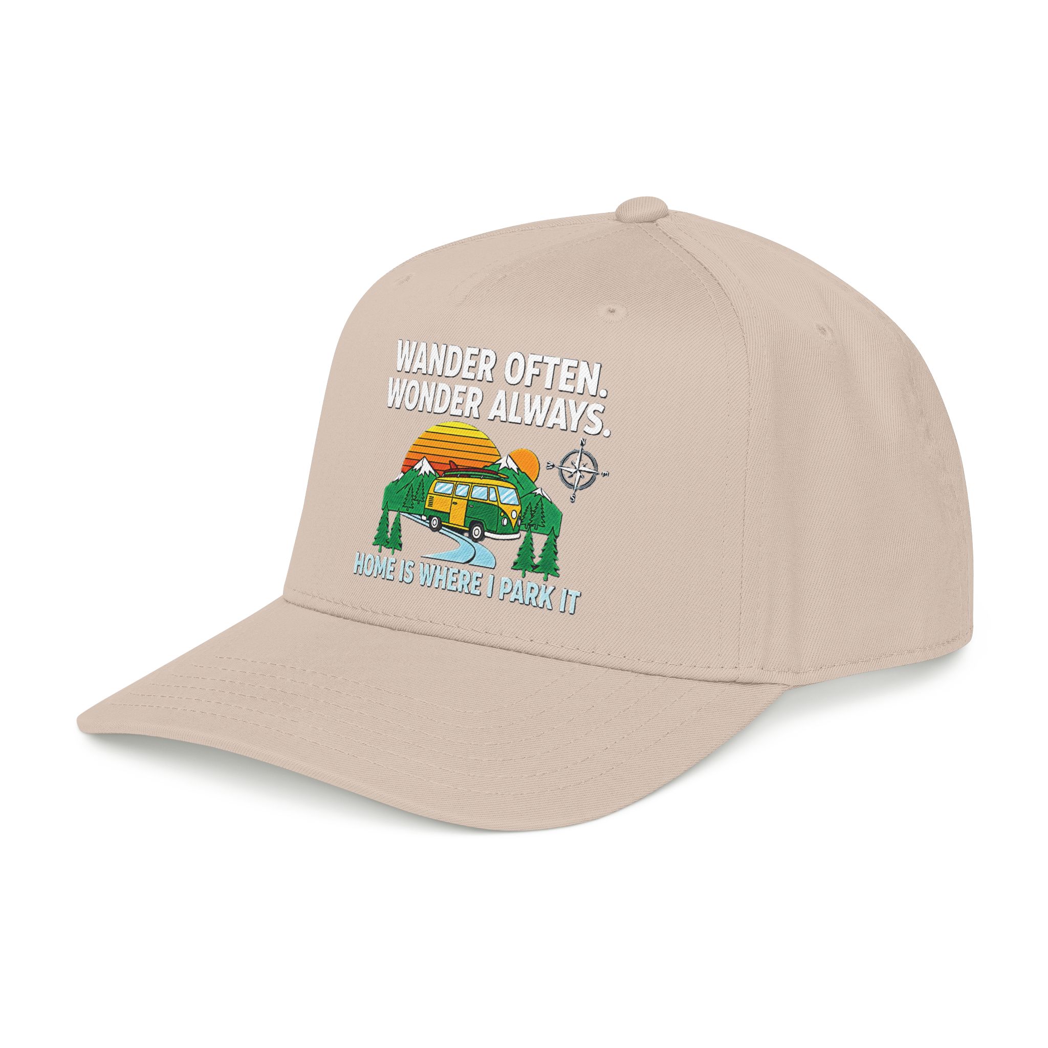 Baseball Cap — "Fueled by Exploration" Adventure Is My Compass Camper Hat