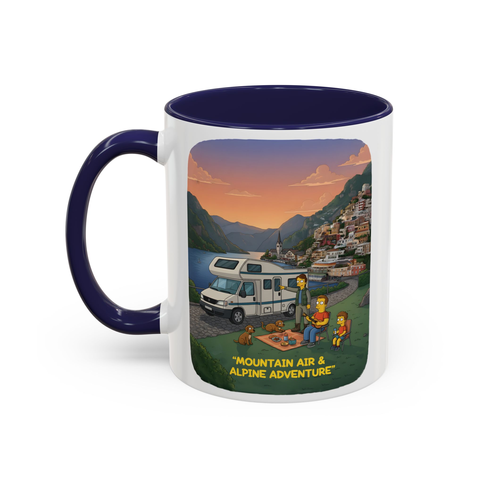 Accent Coffee Mug (11, 15oz) — "Mountain Air-Alpine Adventure" Design Sitcom-Line