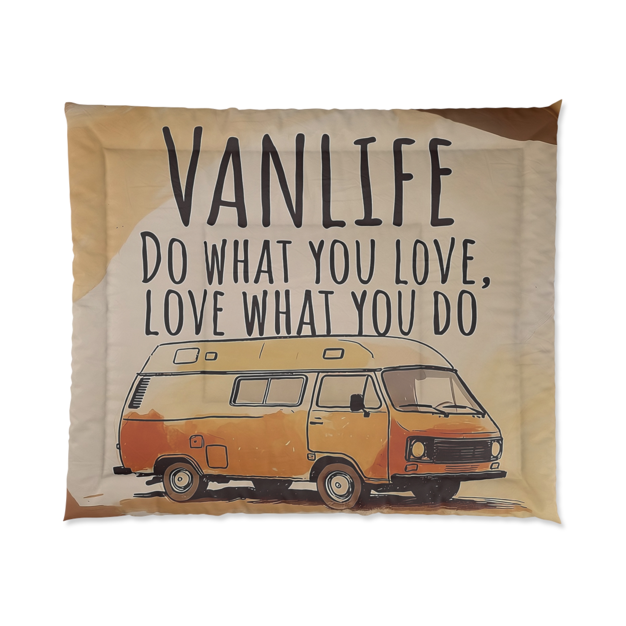 15142752193616175091_2048.jpeg Comforter - "Do What You Love, Love What You Do" Vintage Camper Bedding