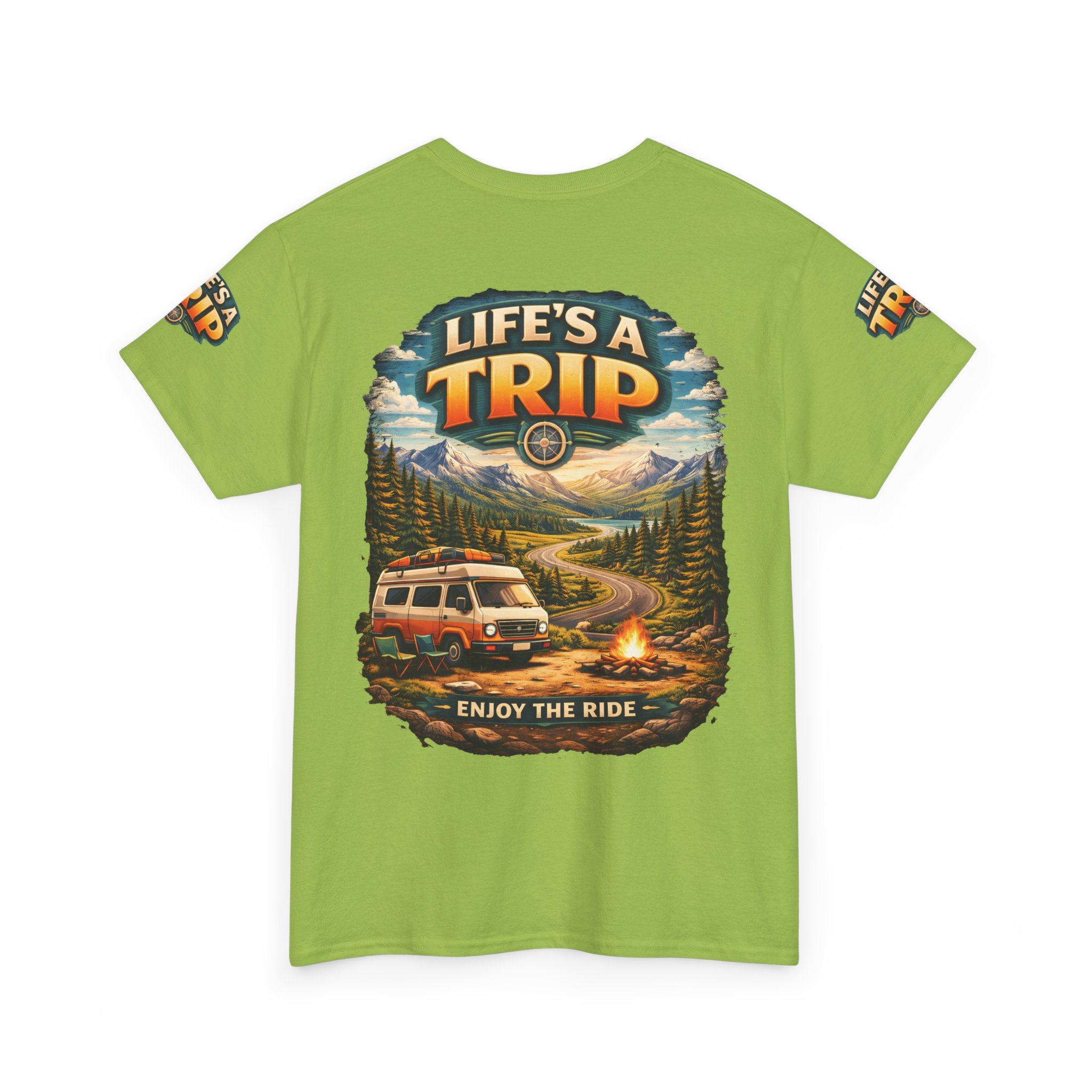 15142771076647264903_2048.jpeg Unisex Heavy Cotton Tee — "Live´s A Trip-Enjoy The Ride" Design Scenic-Line